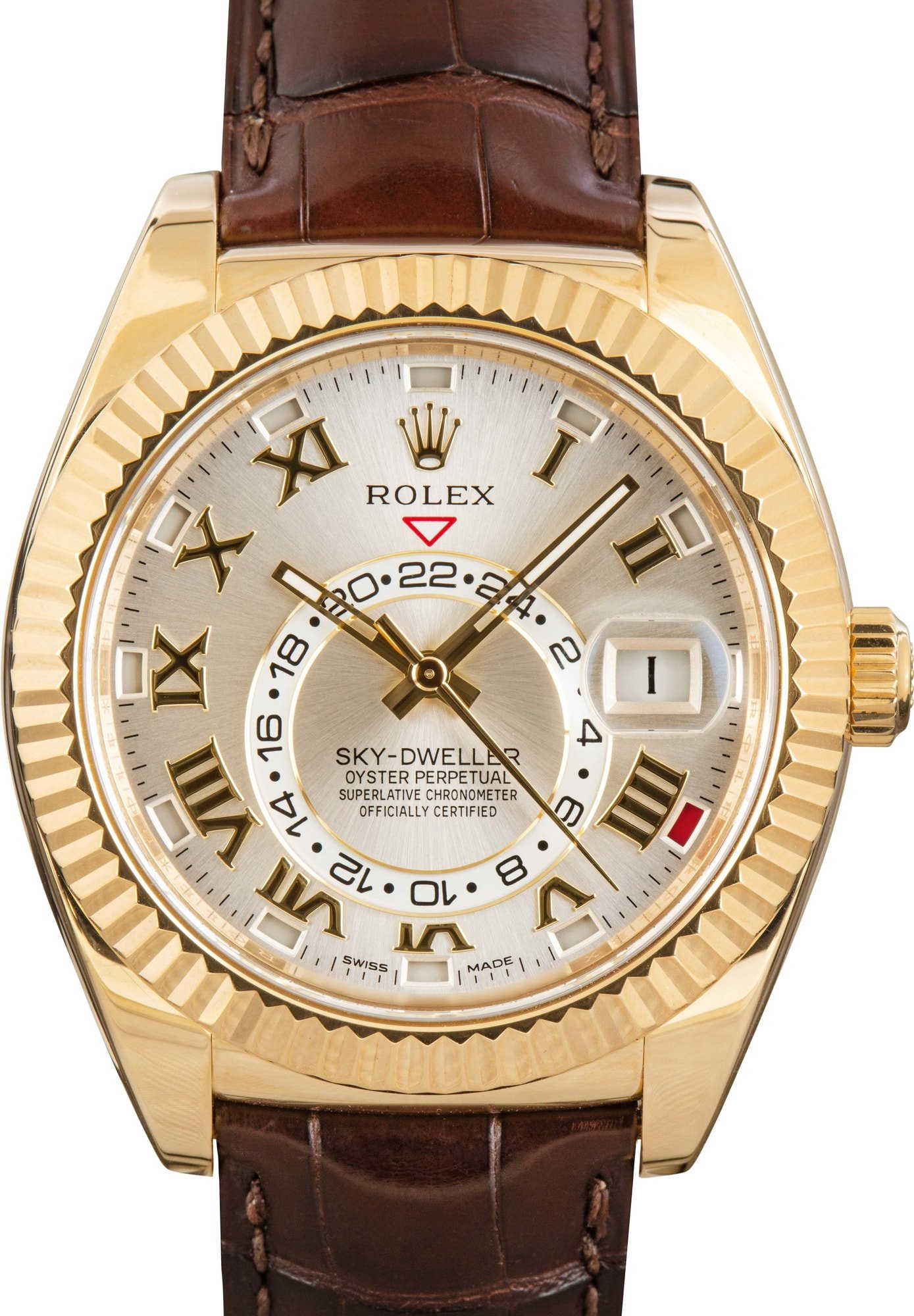 Rolex Sky-Dweller 326138 Silver Roman Dial