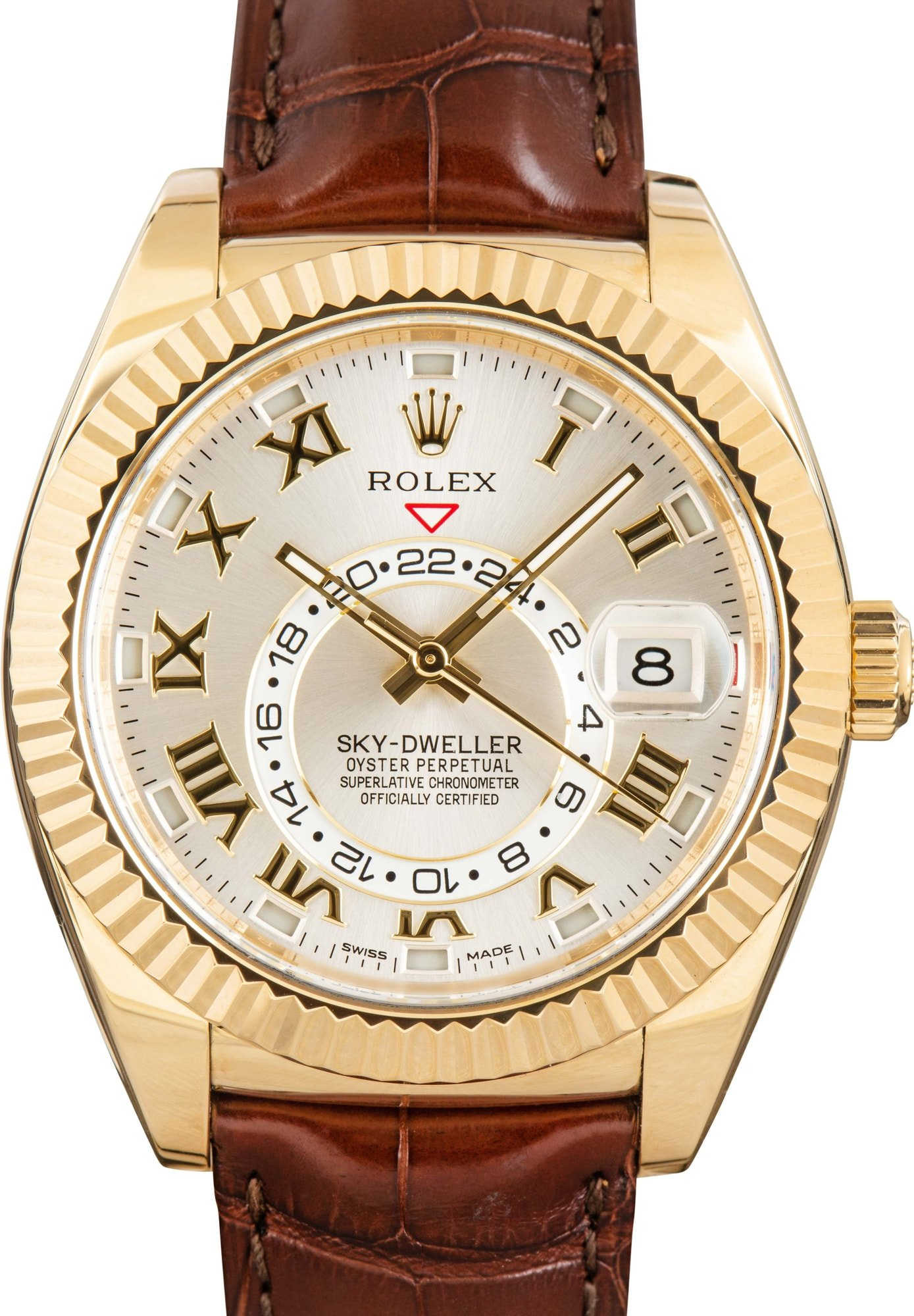 Rolex Sky-Dweller Ref 326138 Silver Roman Dial