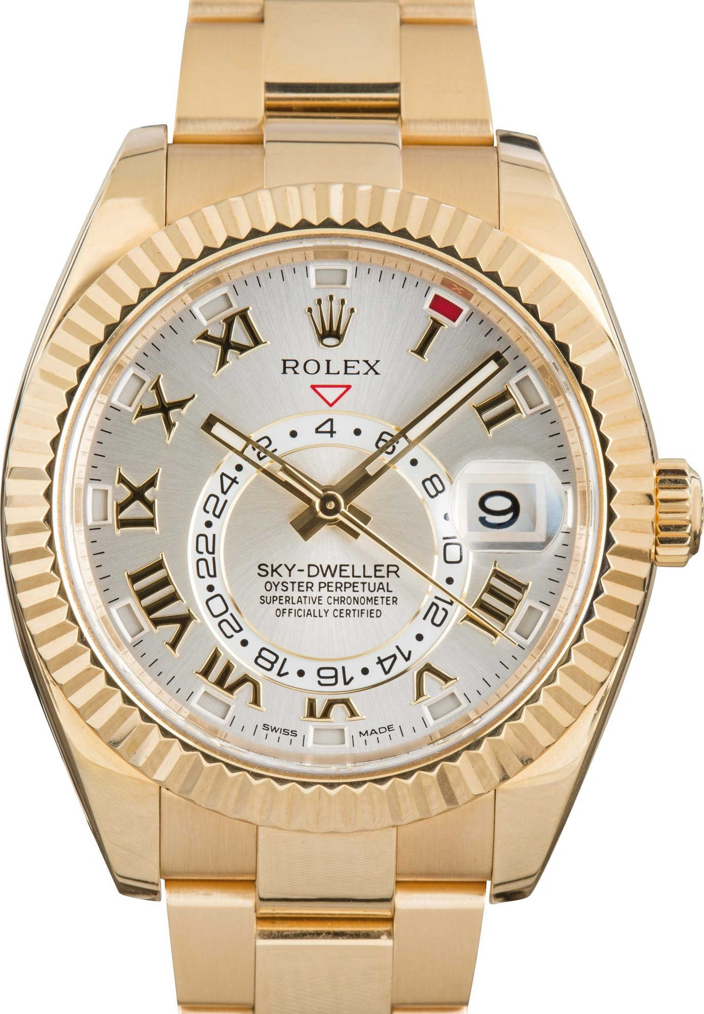 Rolex Sky-Dweller Ref 326938 Silver Roman Dial