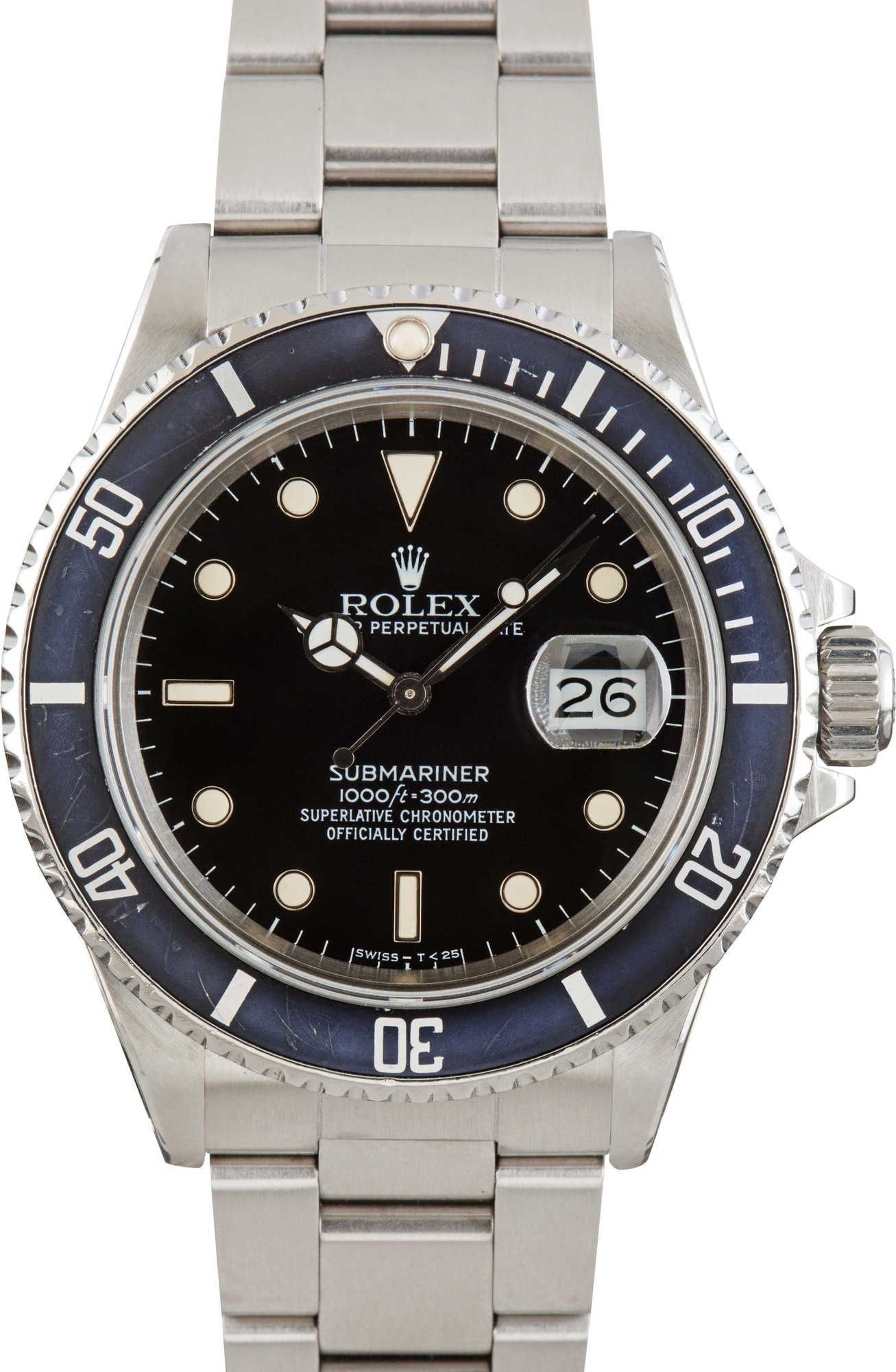 Vintage Rolex Submariner ref 16800 Black Dial