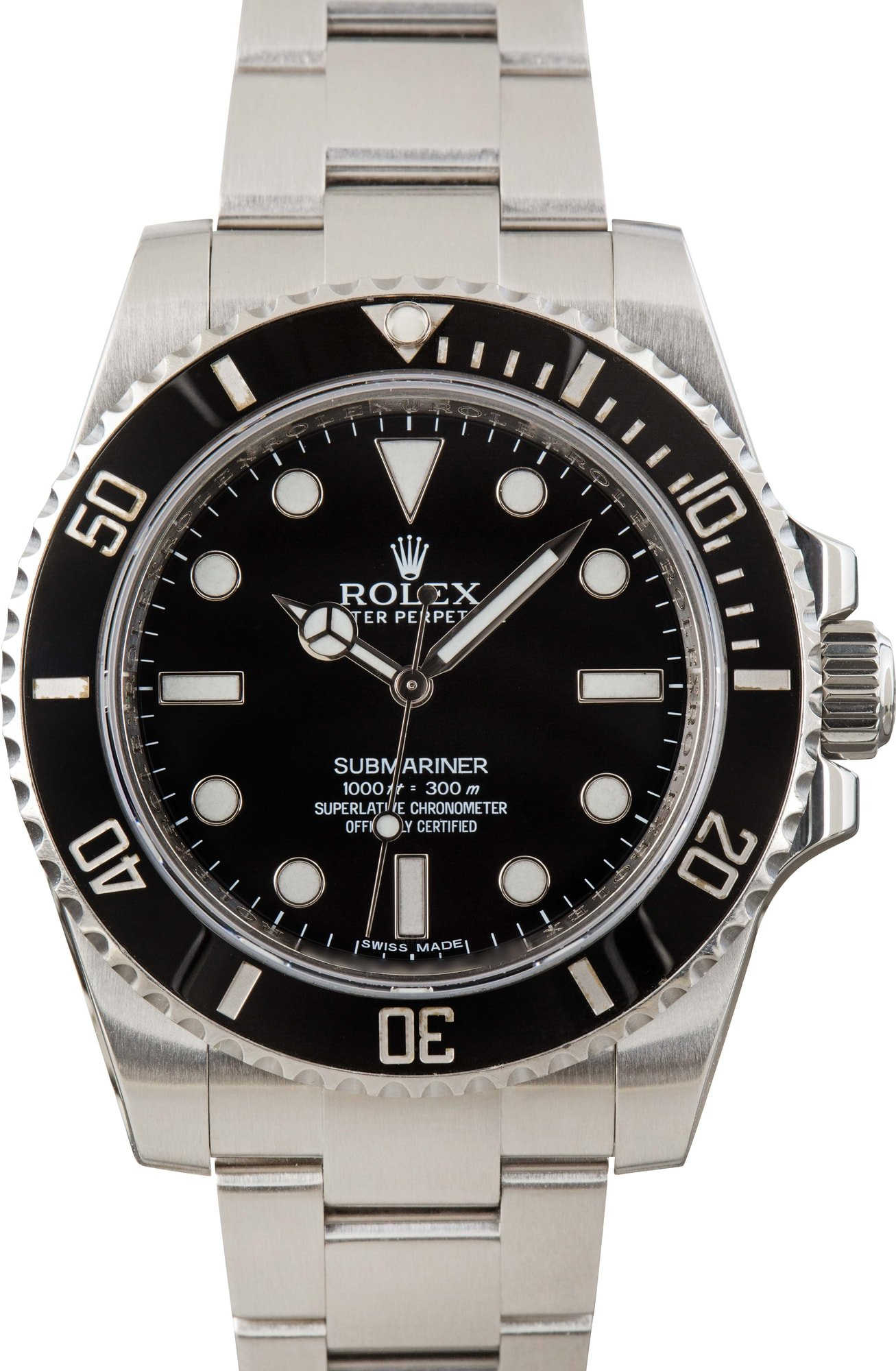 Used Rolex Submariner 114060 No Date Dial