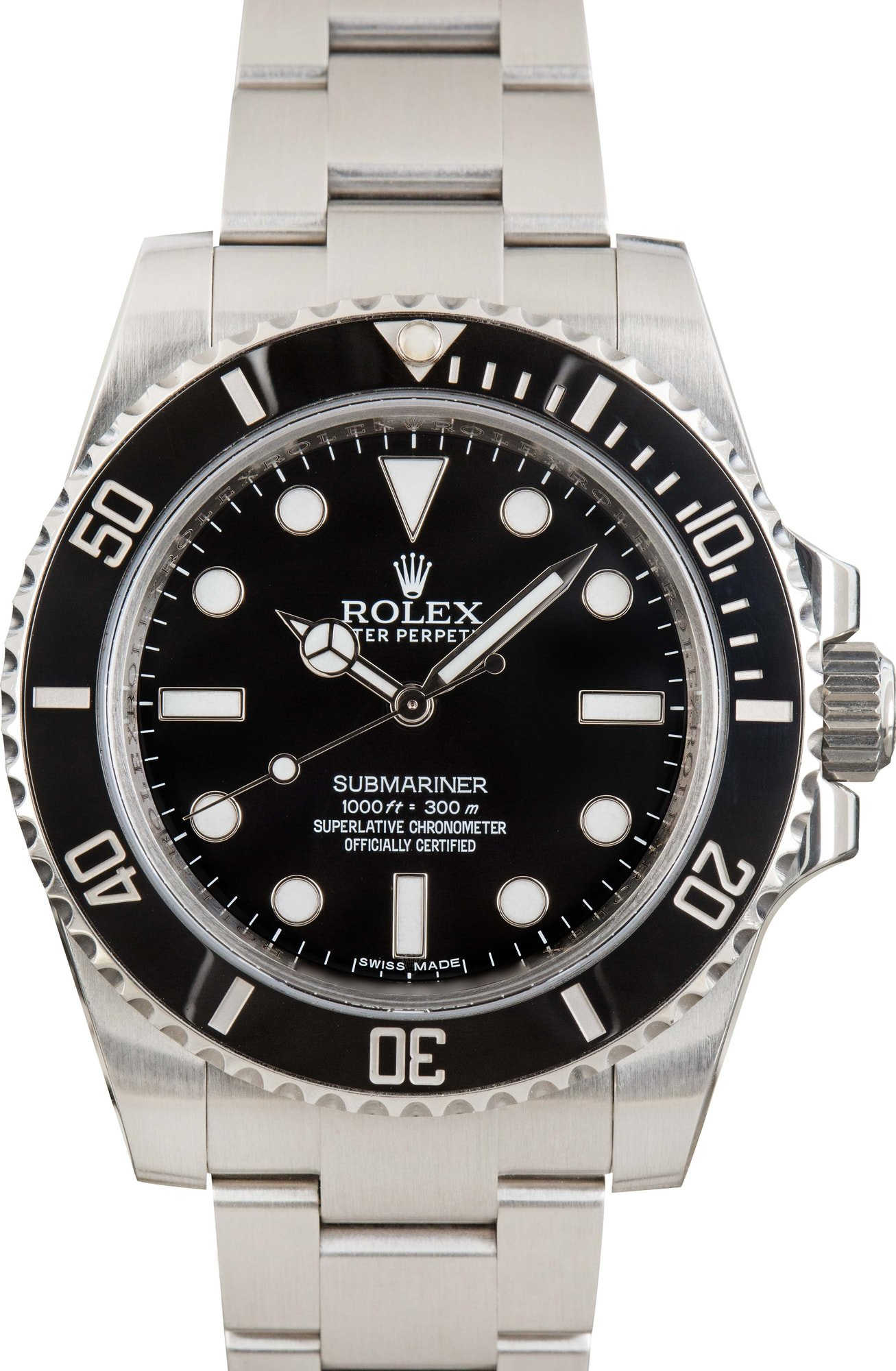 Men's Rolex Submariner No Date 114060 Stainless Steel
