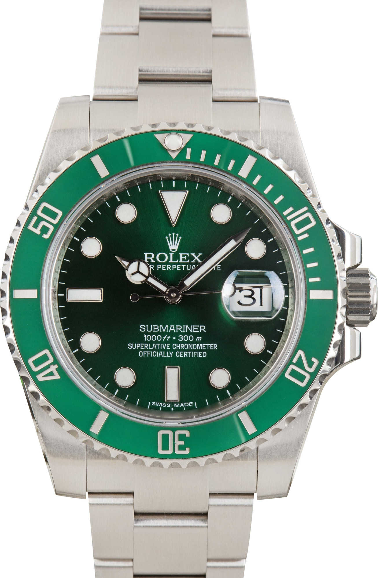 Used Rolex Submariner Ref 116610LV Hulk