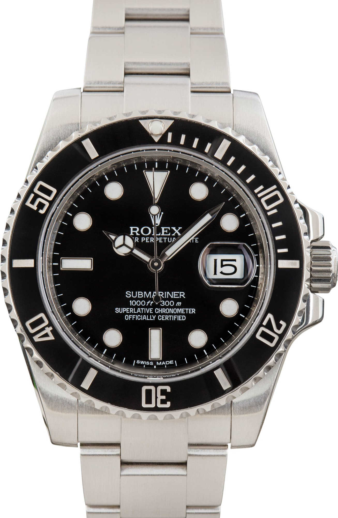 Rolex Submariner Ref 116610 Black Chromalight Dial