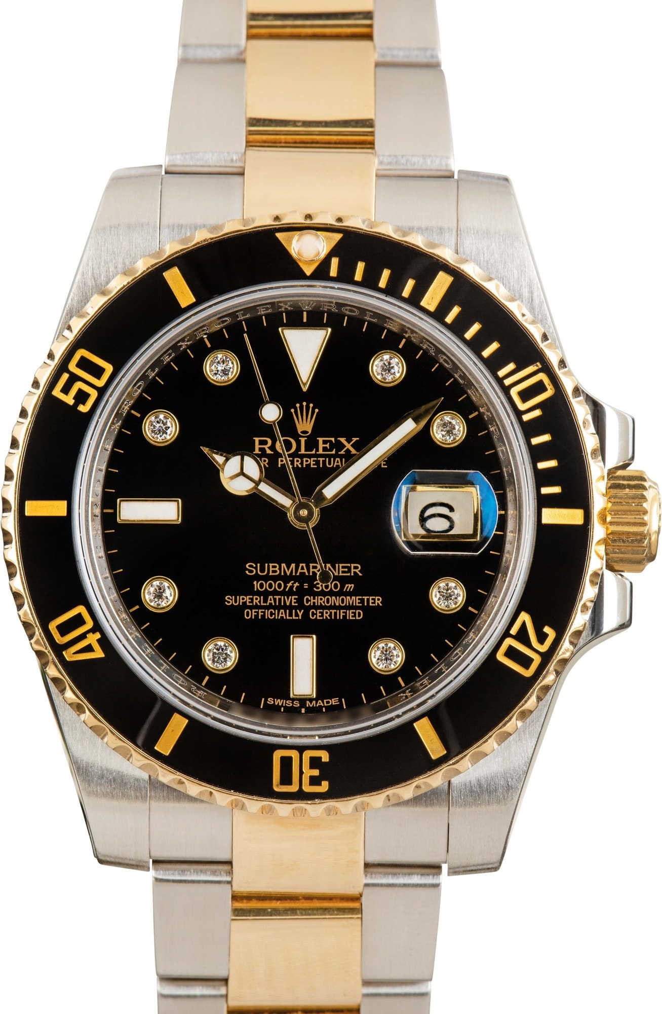 Rolex Submariner Ref 116613 Diamond Dial