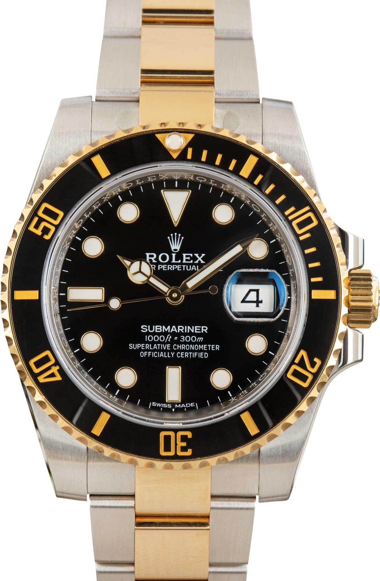 Pre-owned Rolex Submariner 116613 Two Tone