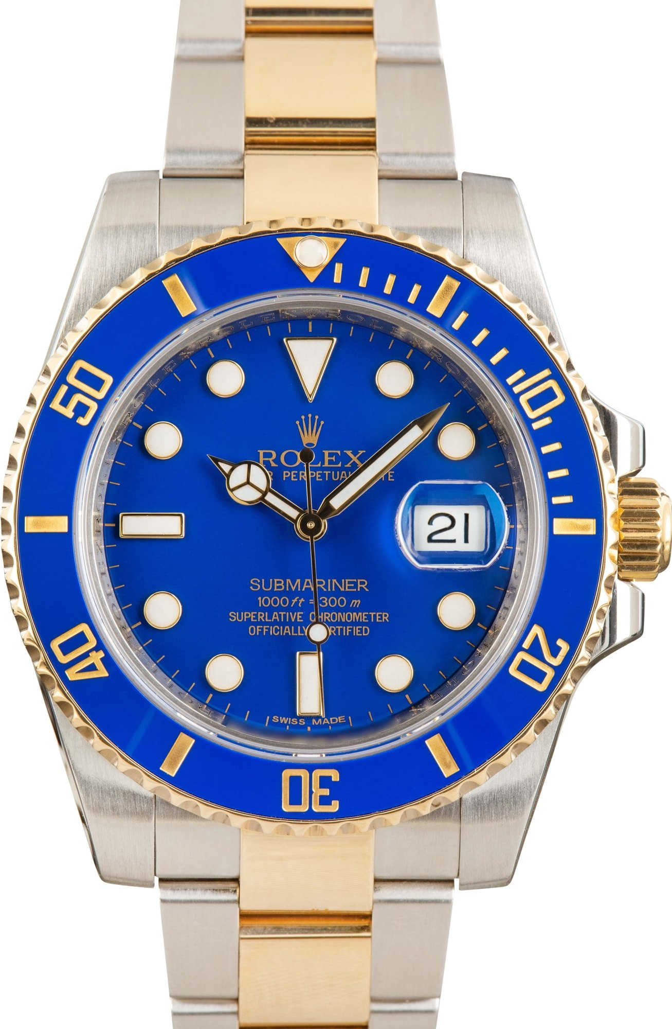 Rolex Submariner Ref 116613 Matte Blue Dial
