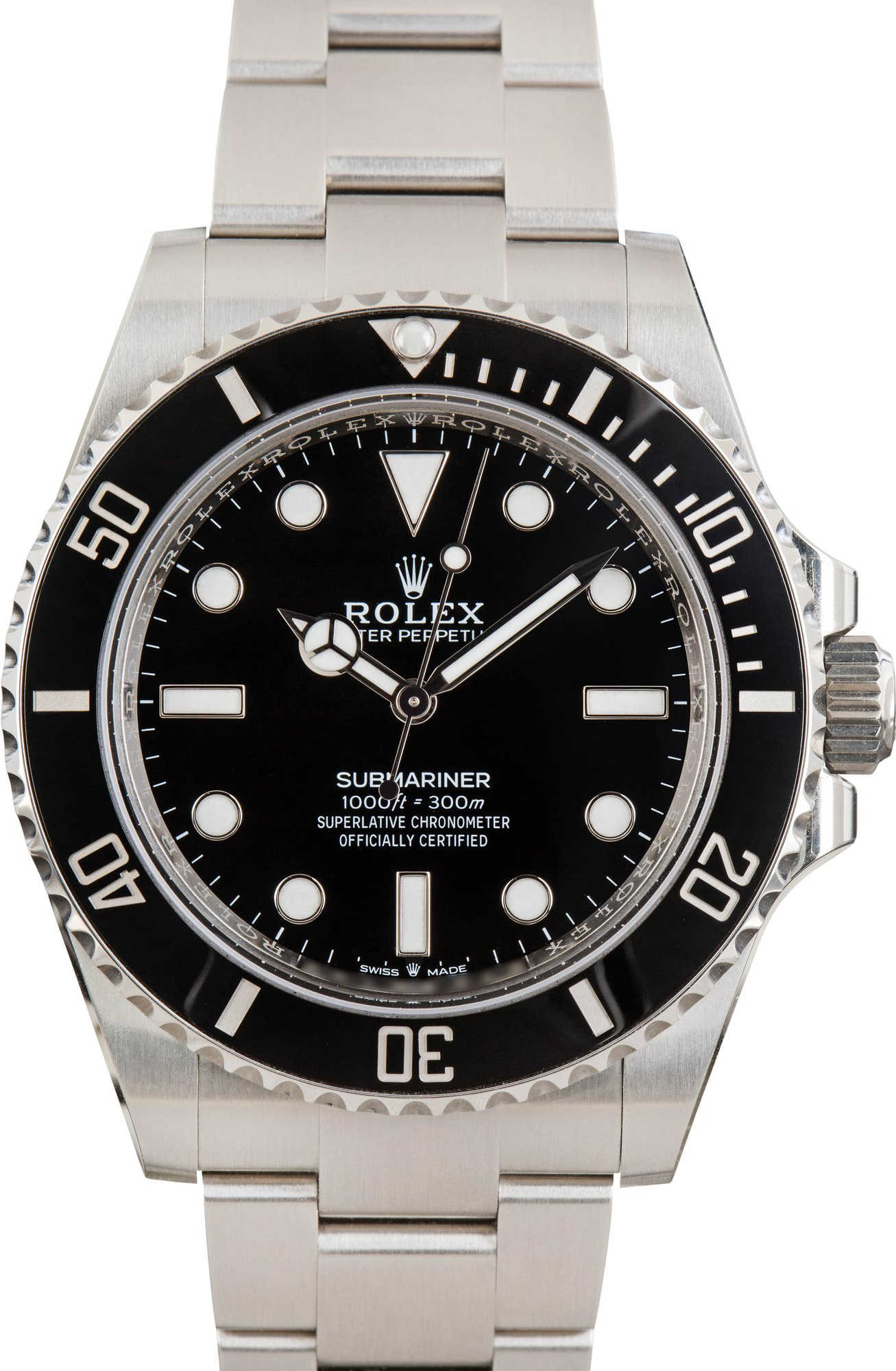 Used Rolex Submariner Ref 124060 Black No Date Dial