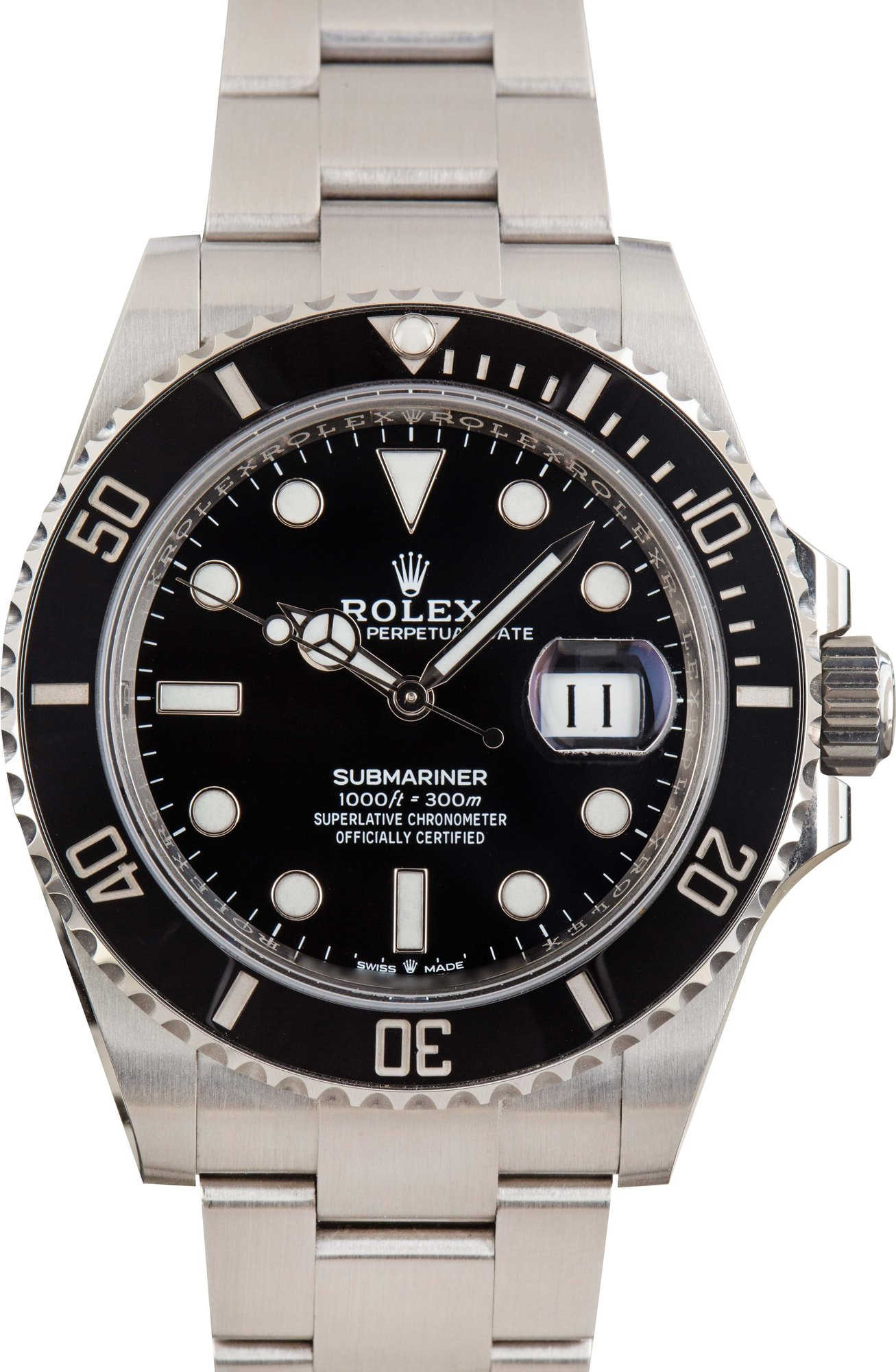 Preowned Rolex Submariner Ref 126610 Black Dial