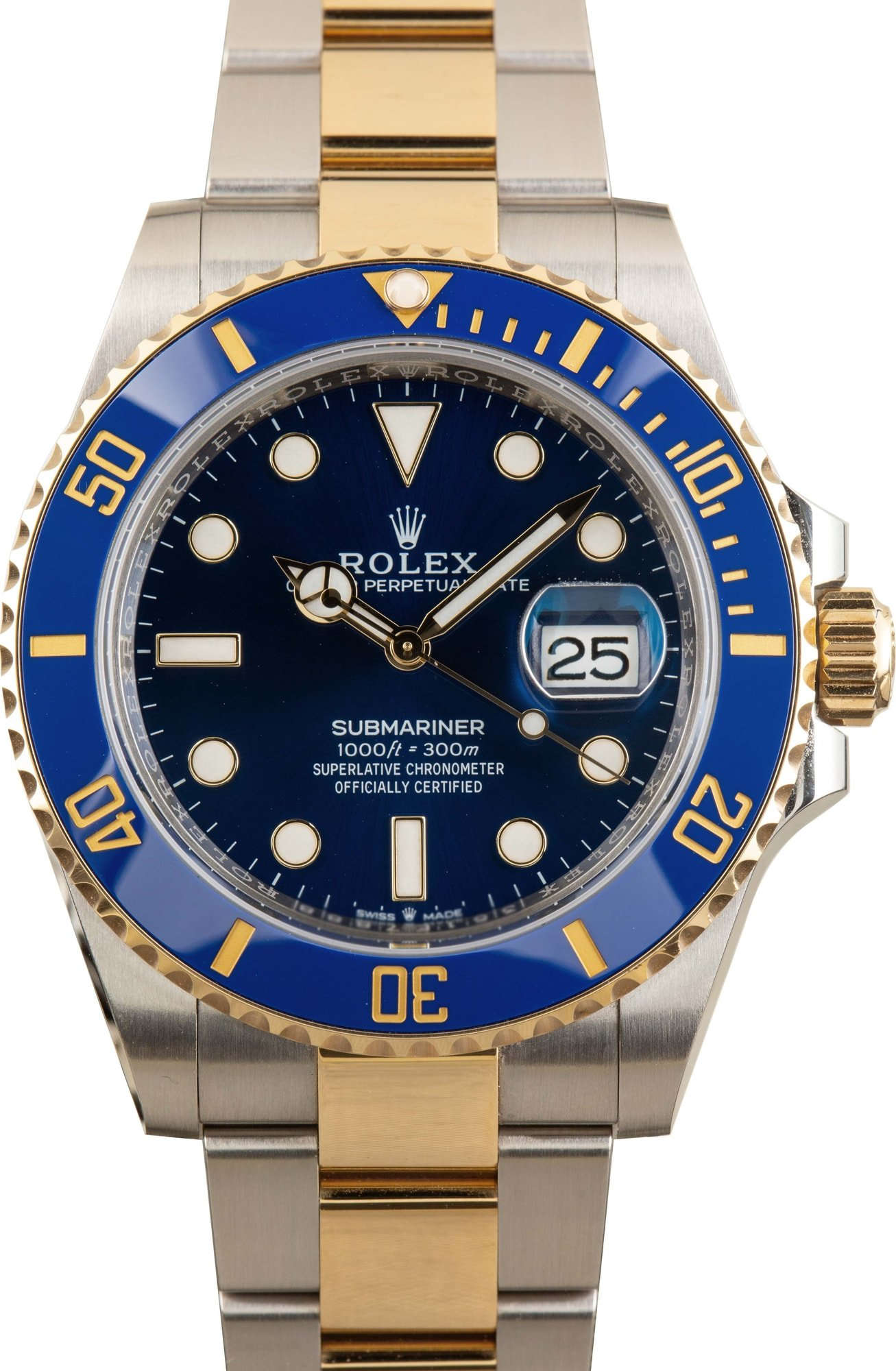 Used Rolex Submariner Steel & Gold 126613 Blue Dial