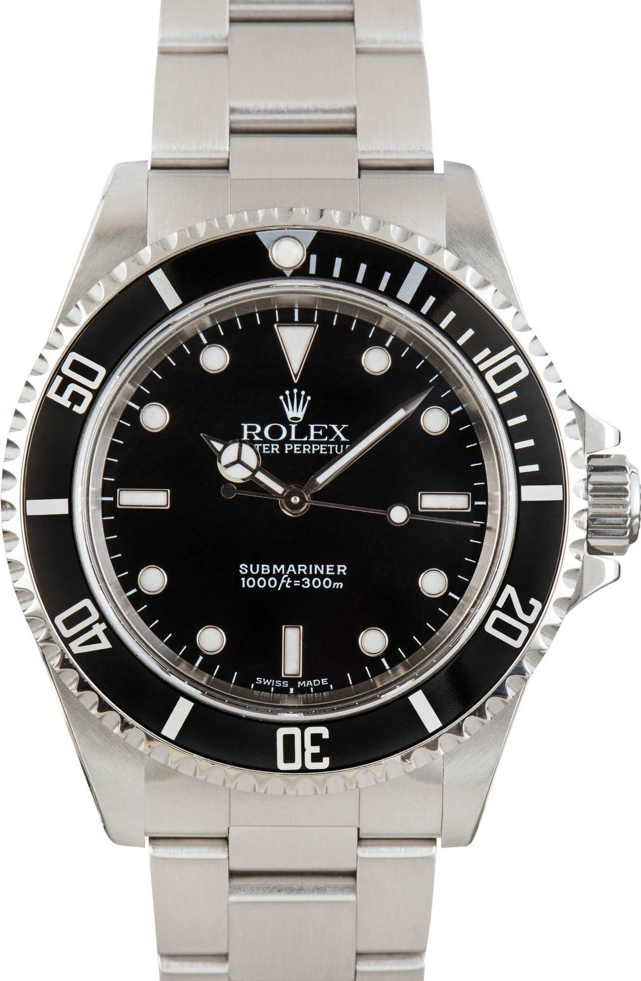 Used Rolex Submariner Ref 14060M Black No Date Dial