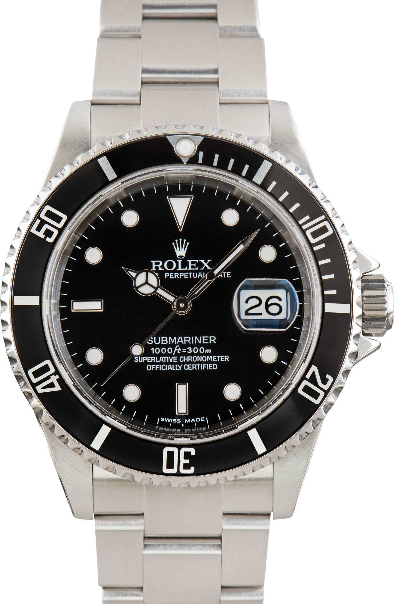 Used Rolex Submariner 16610T Black Dial