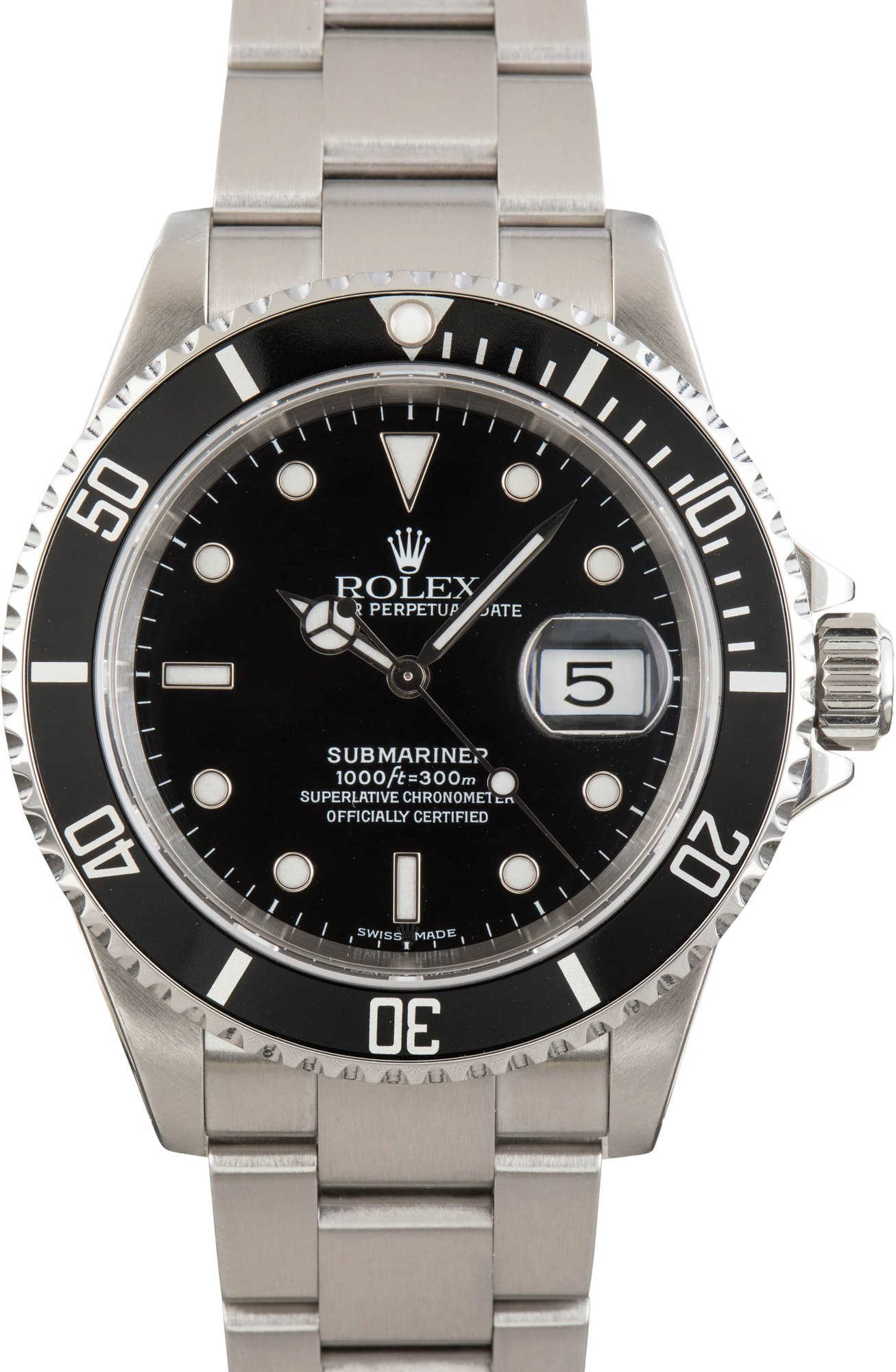 Men's Rolex Submariner Ref 16610 Black