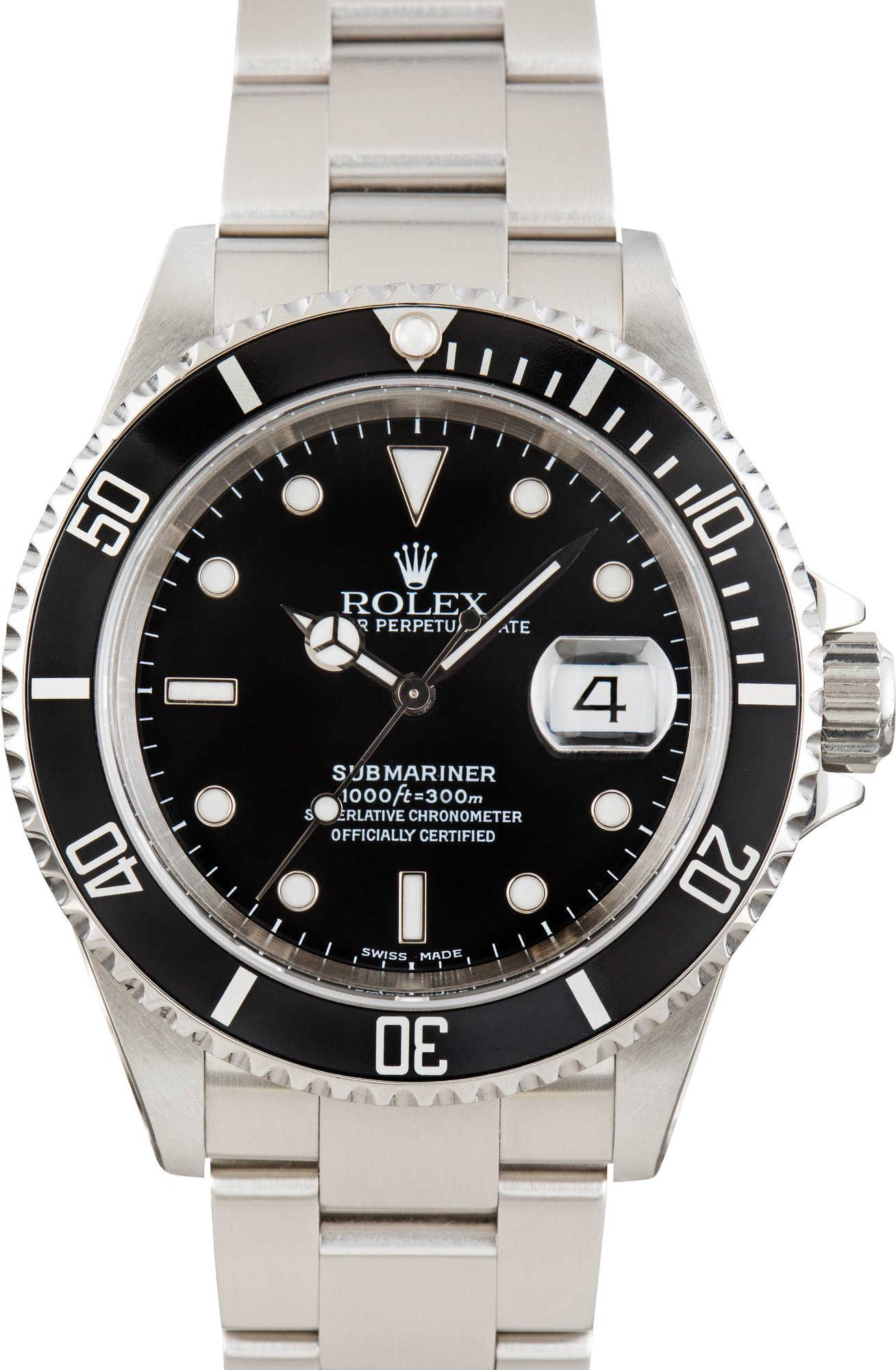 Pre-owned Rolex Submariner Ref 16610 Stainless Steel
