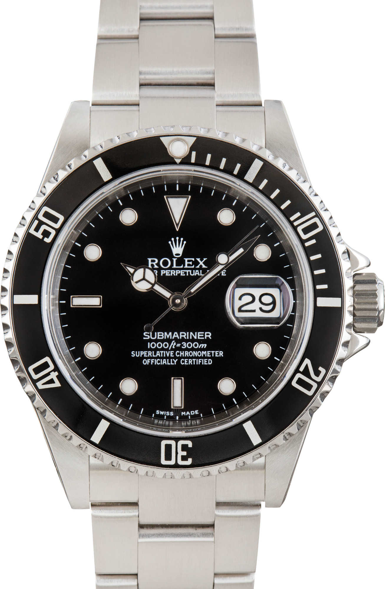 Pre-owned Rolex Submariner Ref 16610 Black