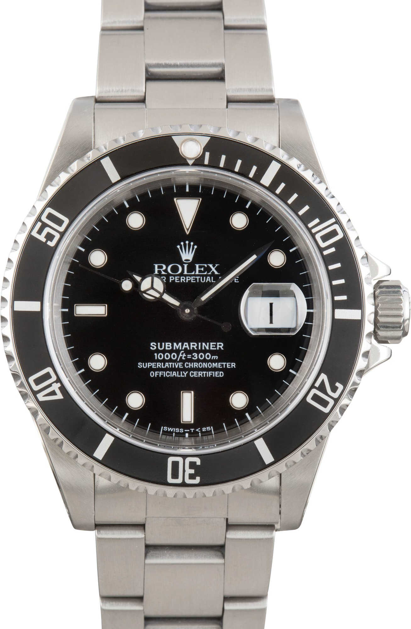 Rolex Submariner Ref 16610 Stainless Steel Black Dial