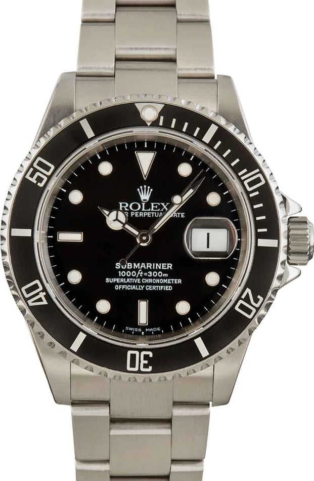 Men's Rolex Submariner 16610 Black