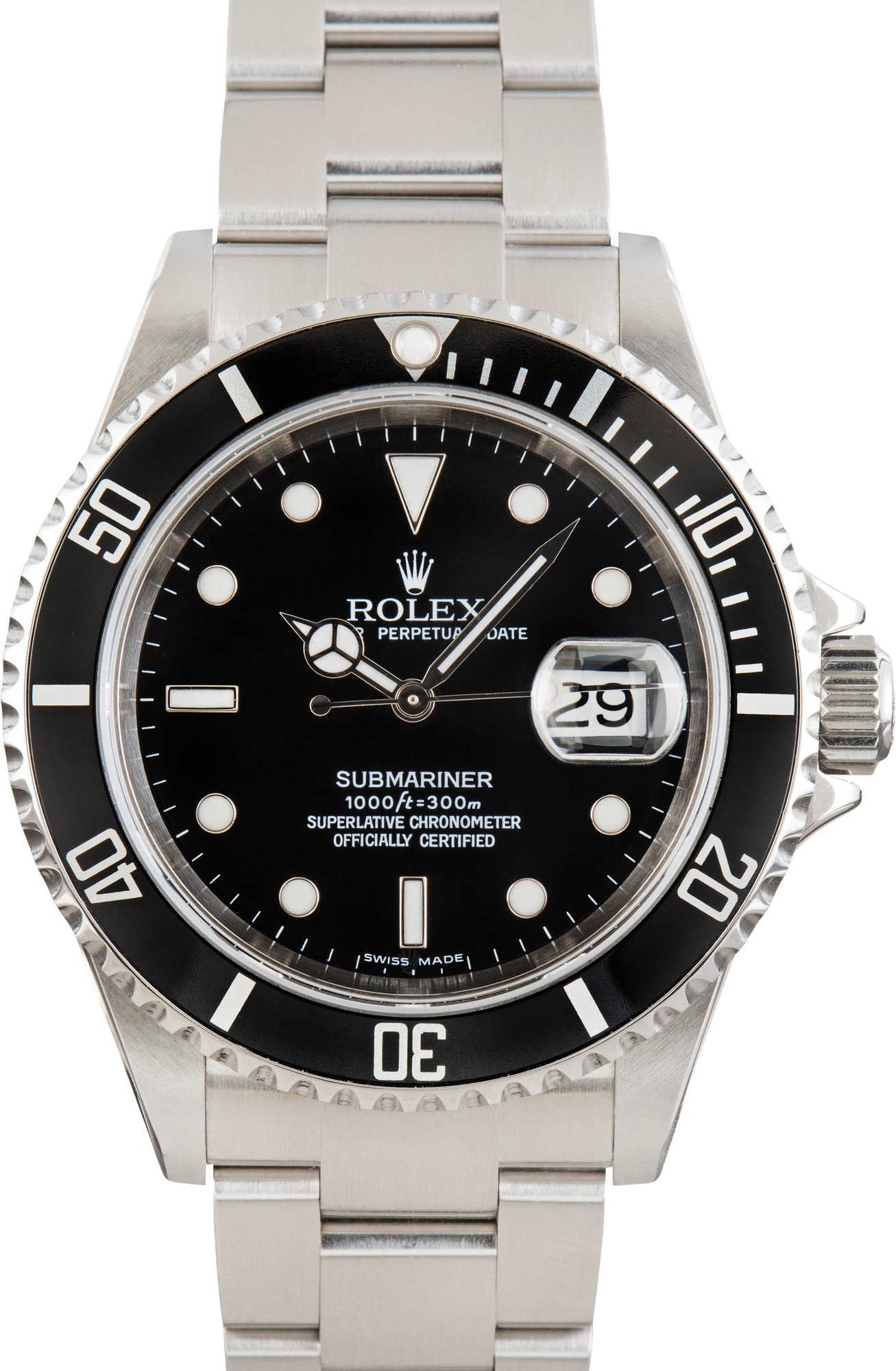 Rolex Submariner No Holes Case Ref 16610T