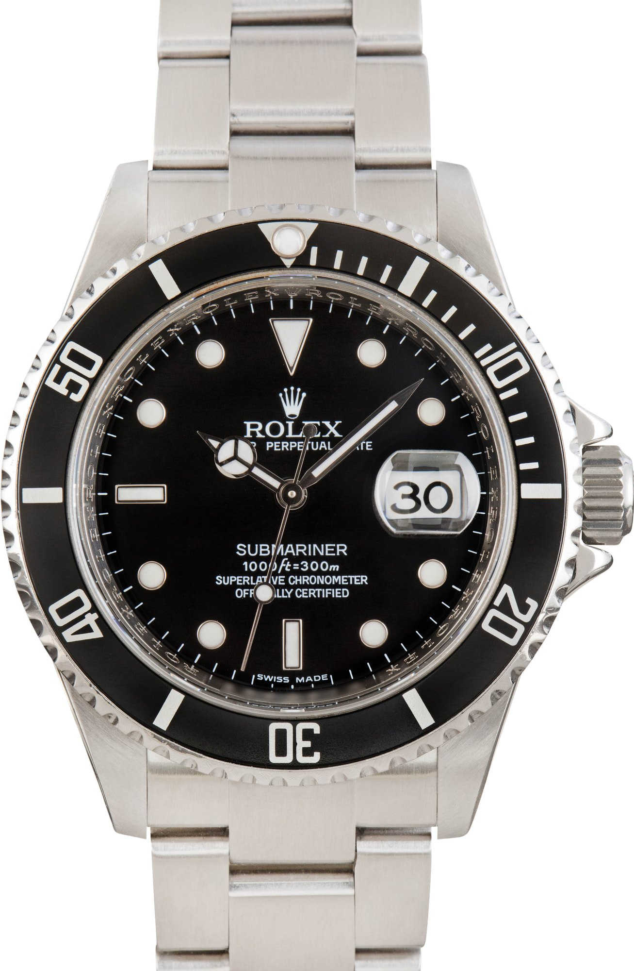 Rolex Submariner No Holes Case ref 16610T Stainless Steel