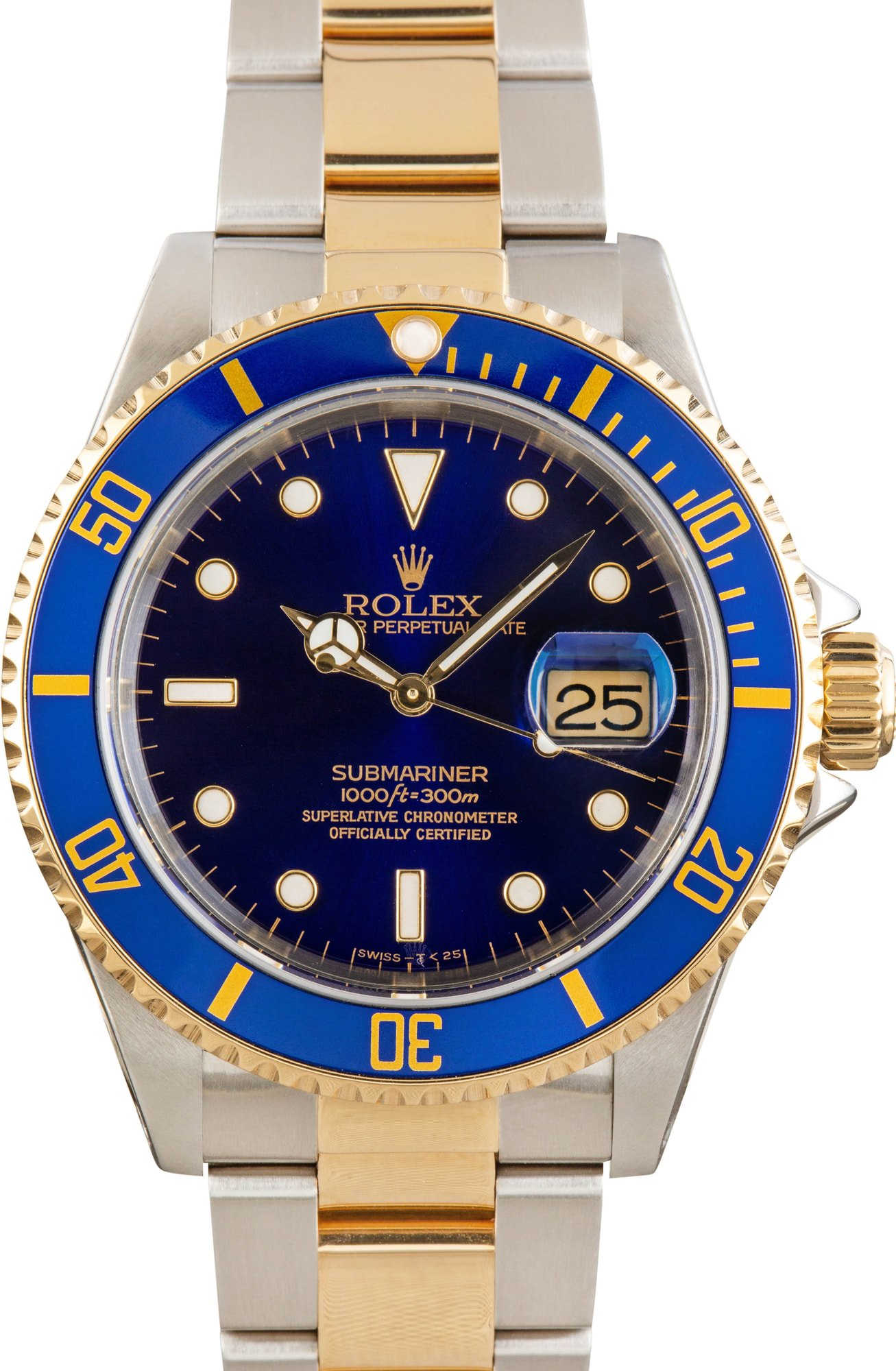Rolex Submariner Steel & Gold 16613 Blue Dial