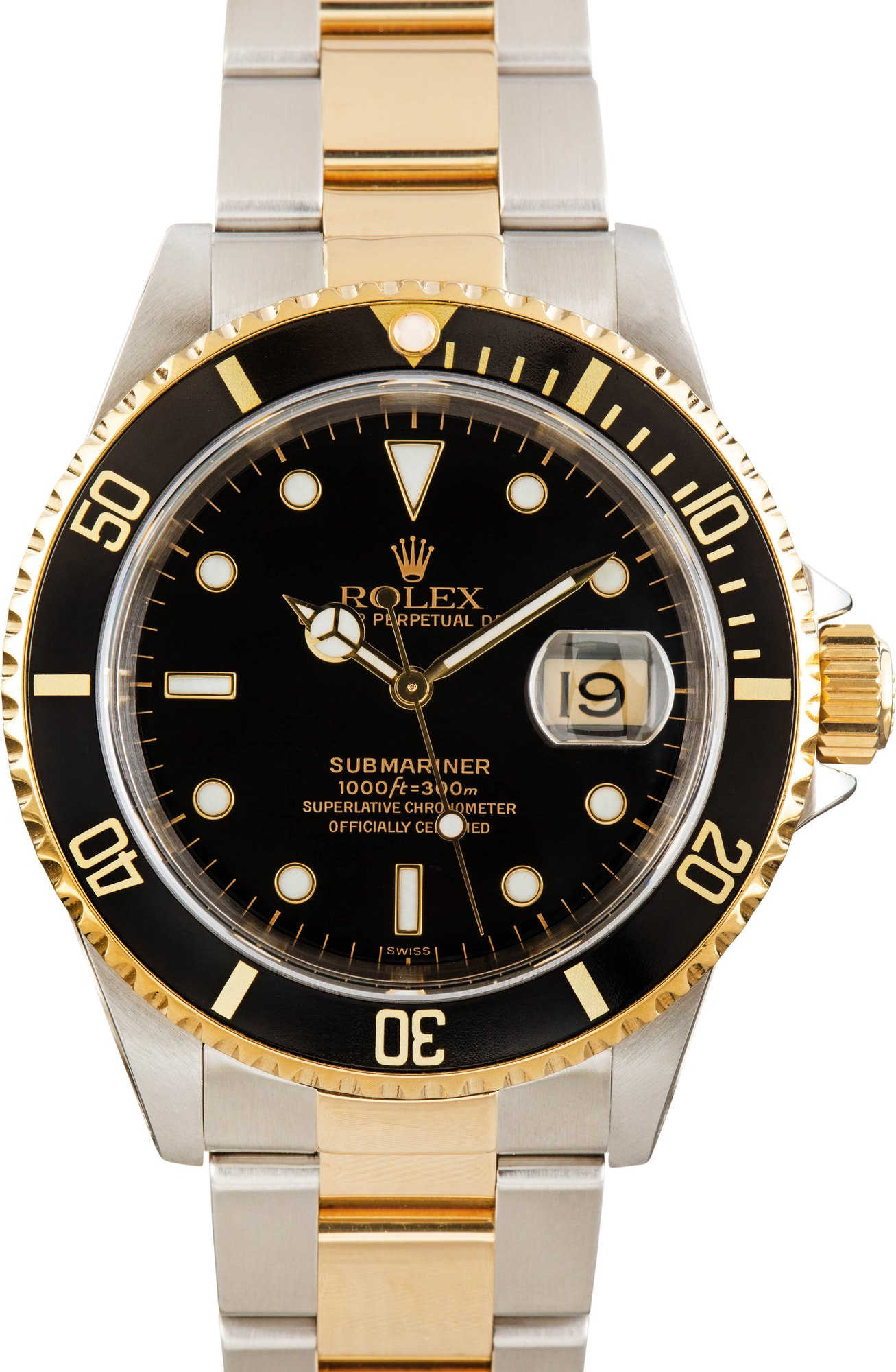 Rolex Submariner 16613 Black and Gold