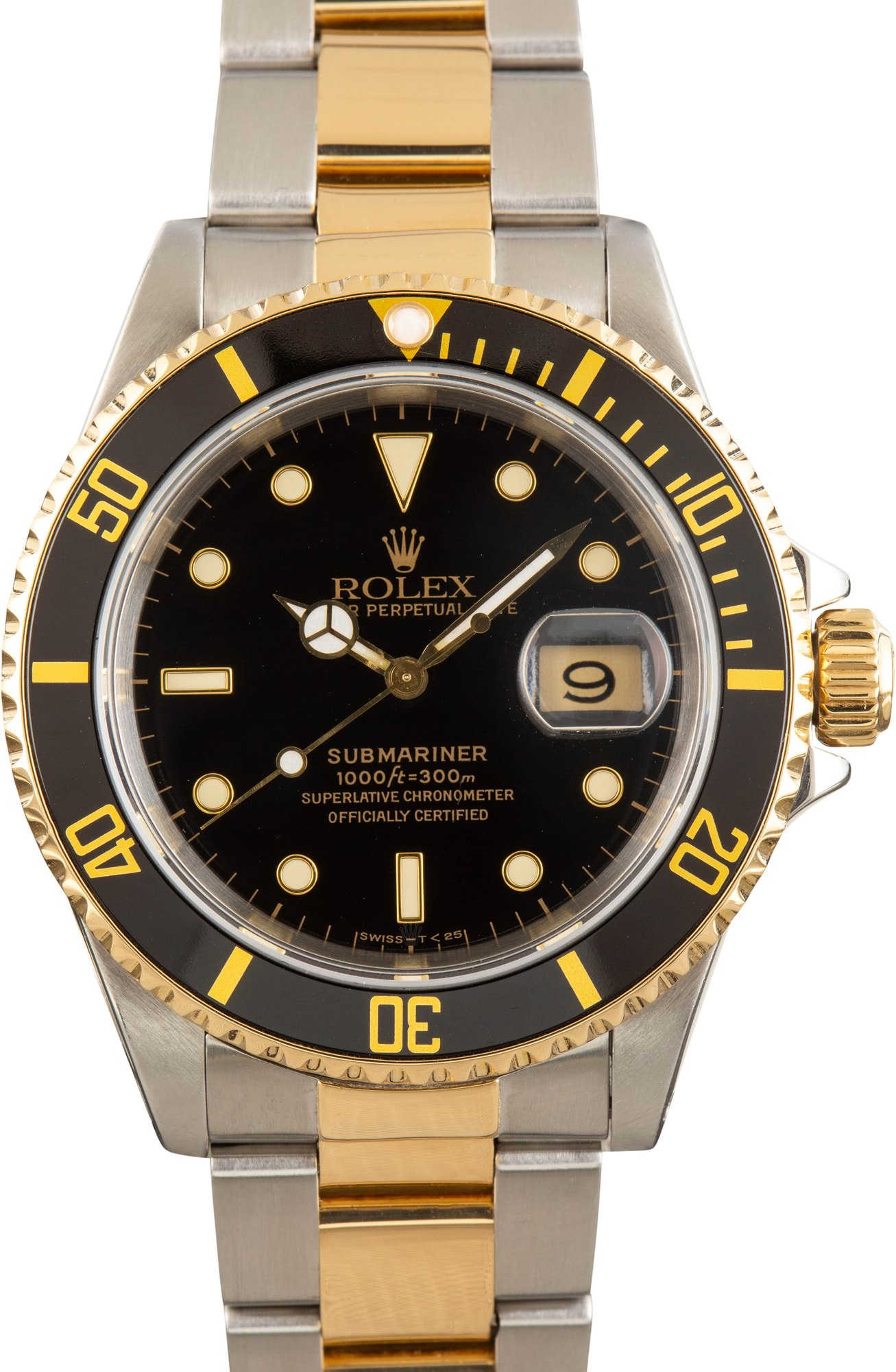 Pre-owned Rolex Submariner 16613 Steel & 18k Yellow Gold