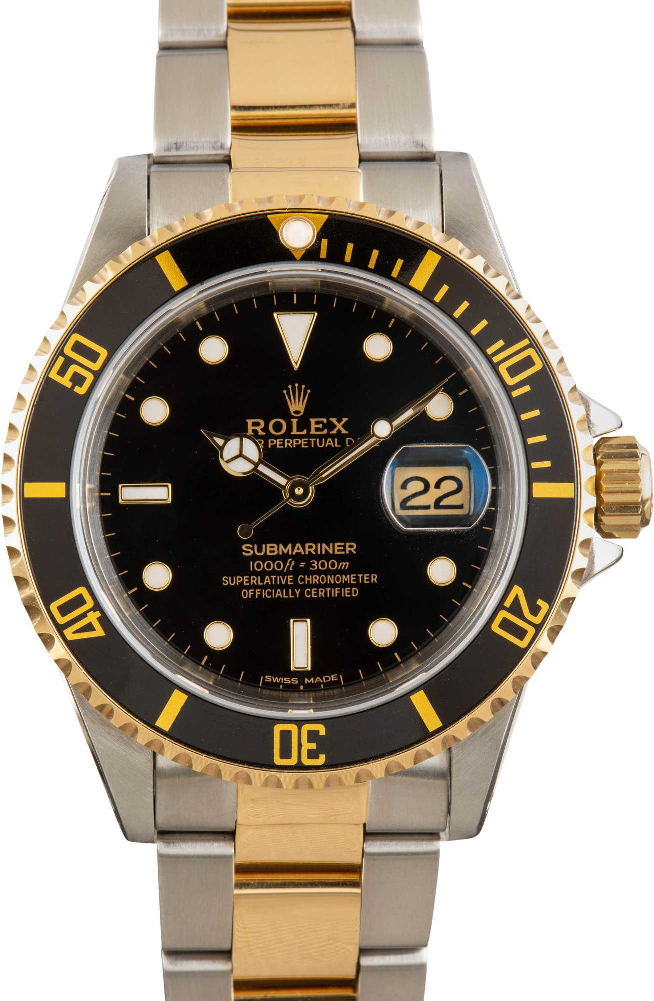 Used Rolex Submariner Ref 16613 Black Dial