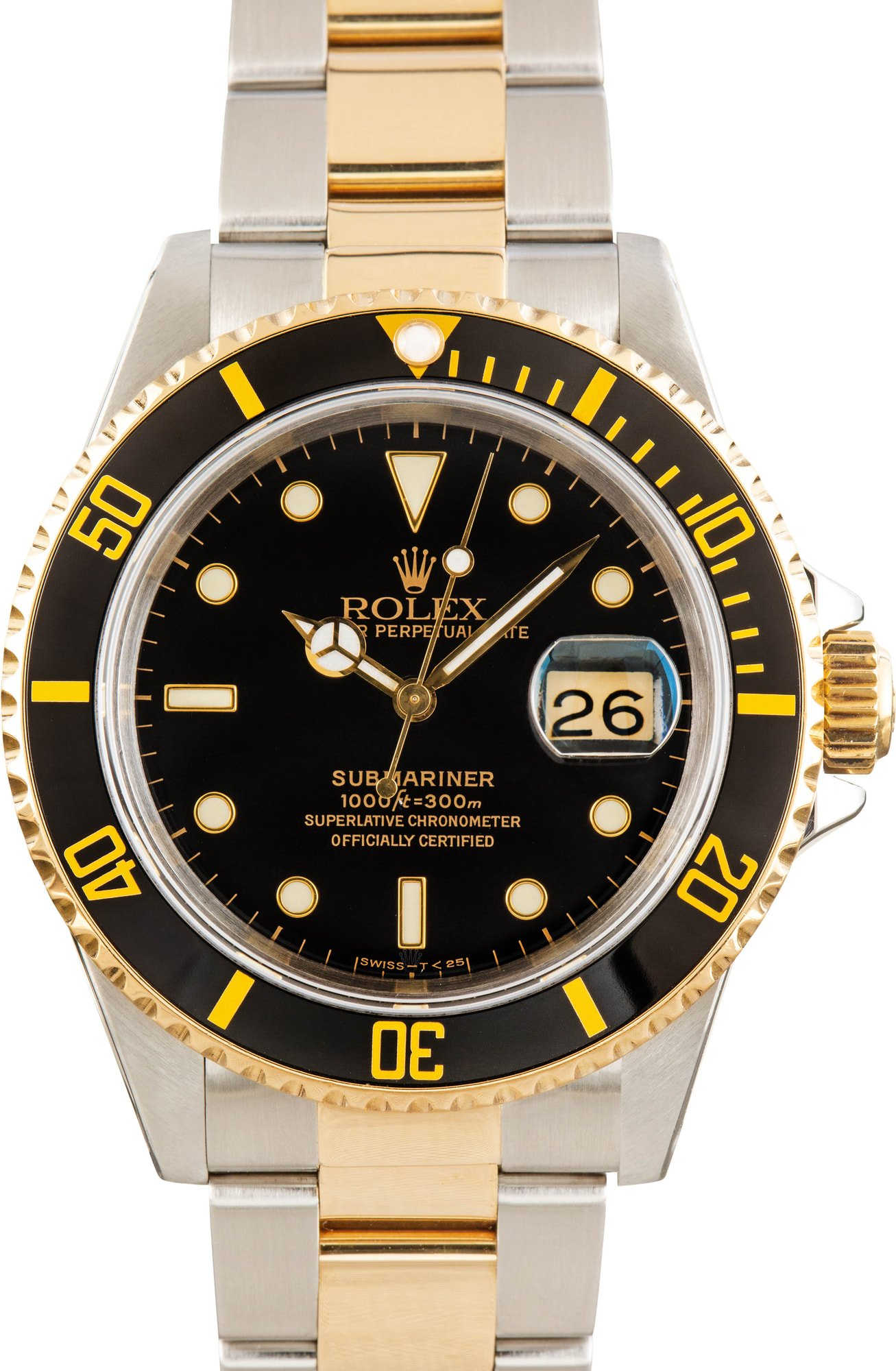 Rolex Submariner 16613 Black Dial with Two Tone Oyster