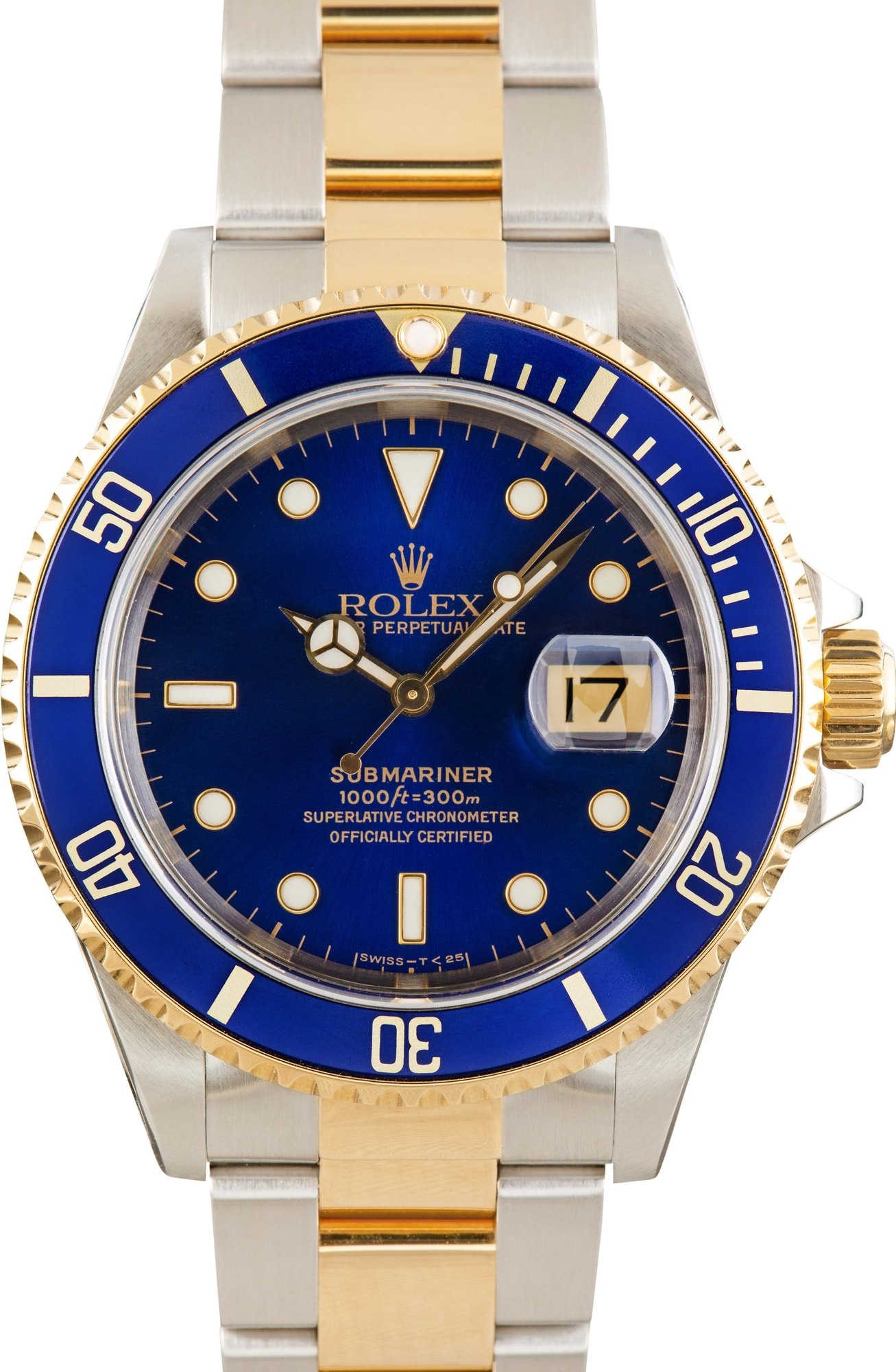 オアハカ　オテロイ Rolex Submariner 16613 Black Dial Two-Tone Oyster Men's Watch