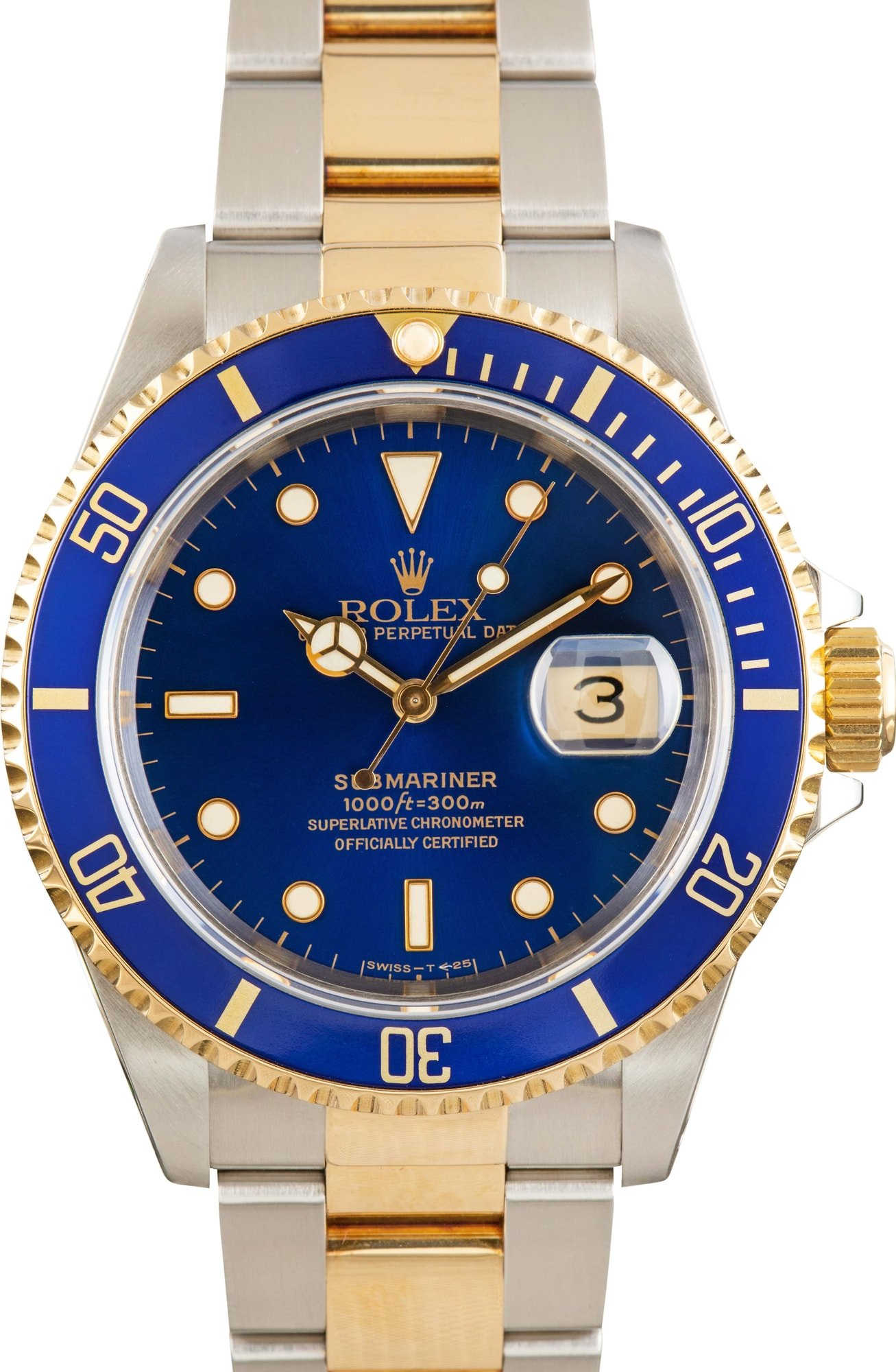 Pre-owned Rolex Submariner Ref 16613 Blue Dial