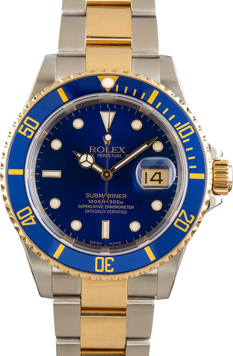 Rolex Submariner Ref 16613T Blue Dial