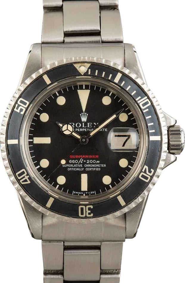 Vintage Rolex Submariner 1680 Matte Black Dial