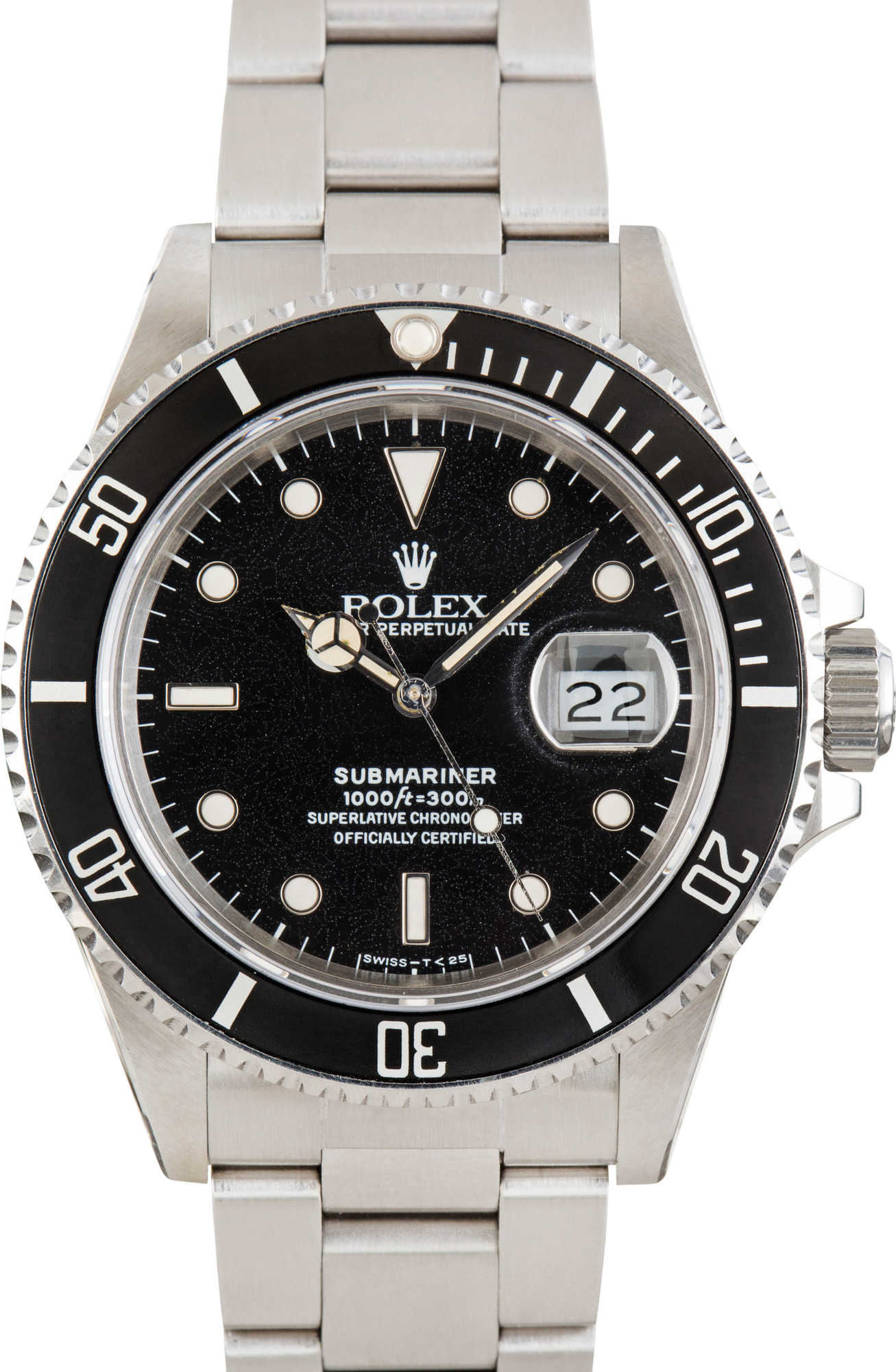 Rolex Submariner Ref 16800 Black Dial Steel Oyster