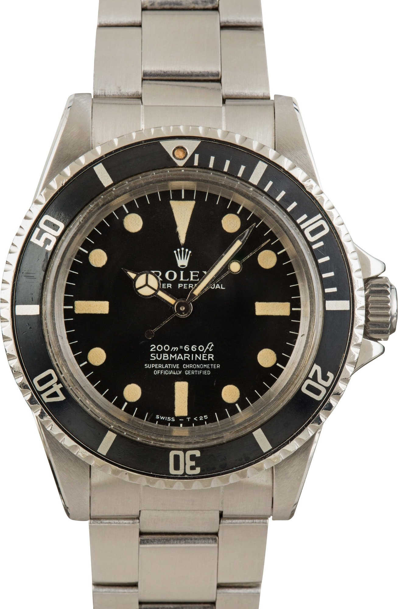 Mens Vintage Rolex Submariner 5512 Stainless Steel