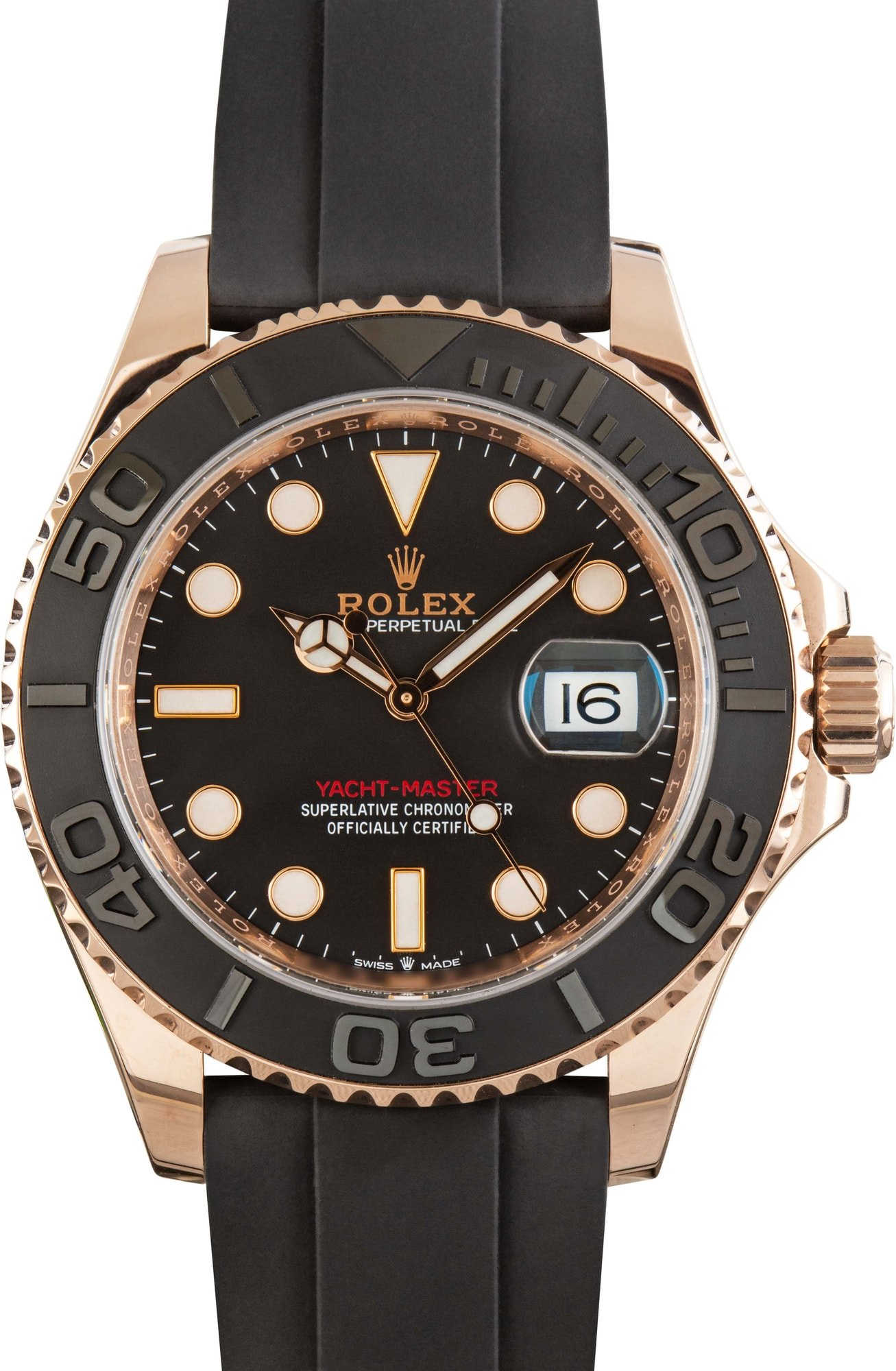 Pre-owned Rolex Yacht-Master 126655 18k Everose Gold