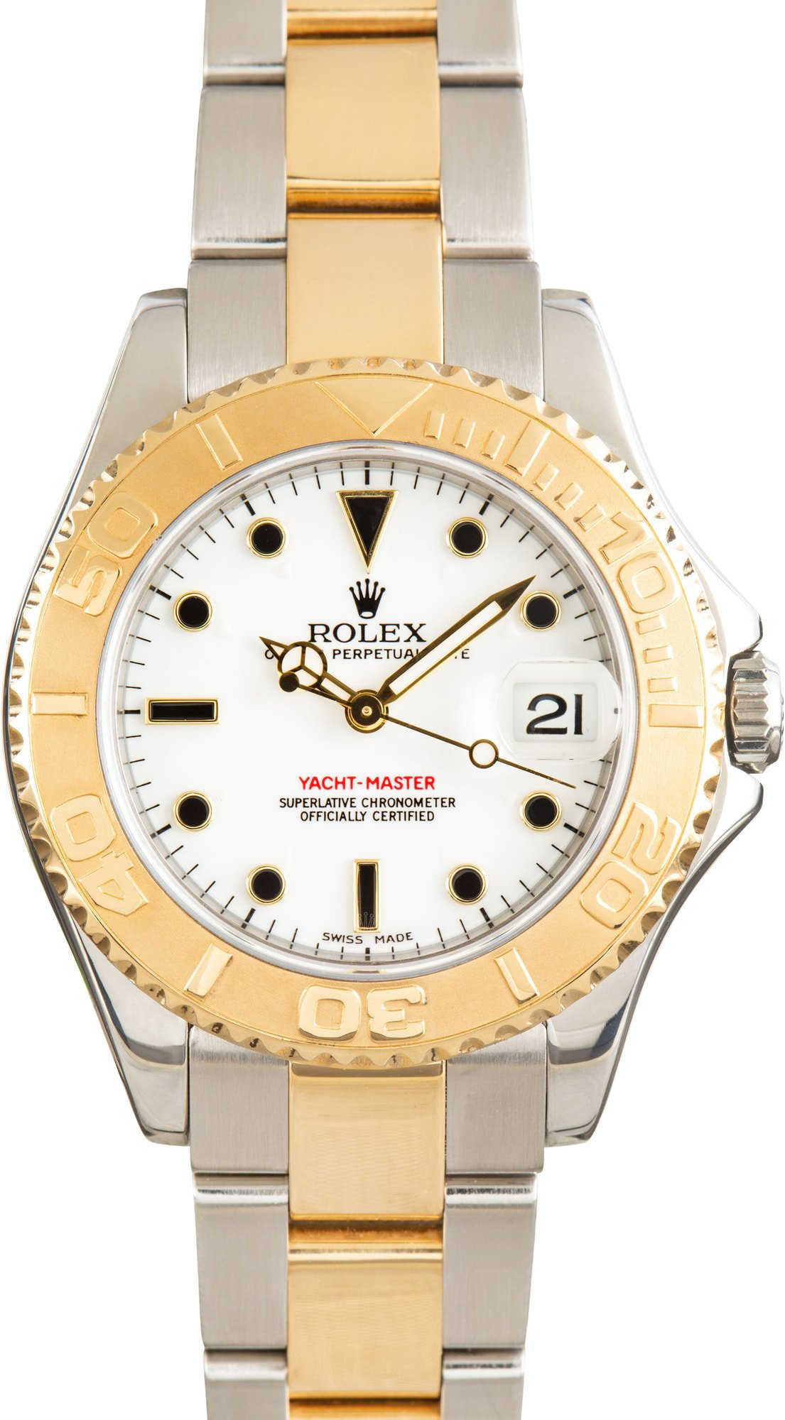 Used Rolex Yacht-Master Ref 168623 White Dial