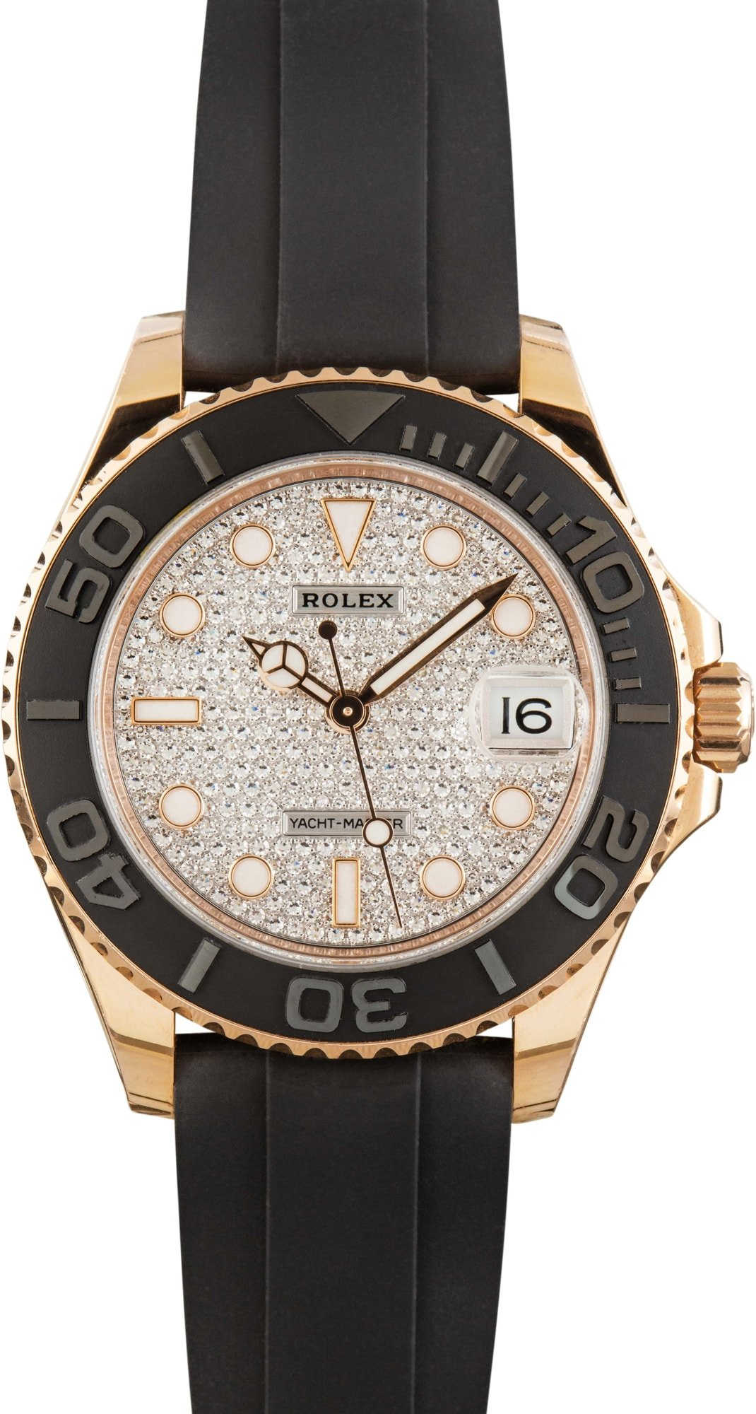 Rolex Yacht-Master 37 Ref 268655 Diamond Paved Dial