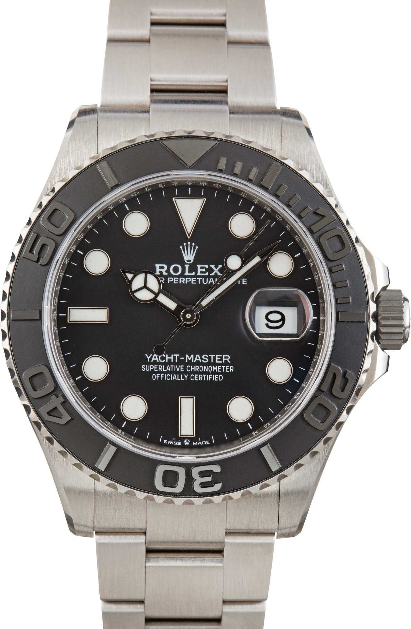 Pre-owned Rolex Yacht-Master 42 Black Dial 226627 RLX Titanium
