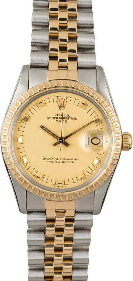 Vintage Rolex Date 1505 Champagne 'Pie Pan' Dial