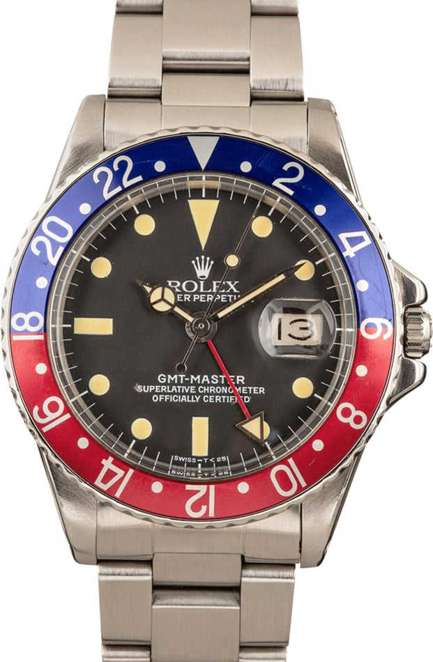 Vintage 1968 Rolex GMT-Master 1675 'Pepsi' Bezel