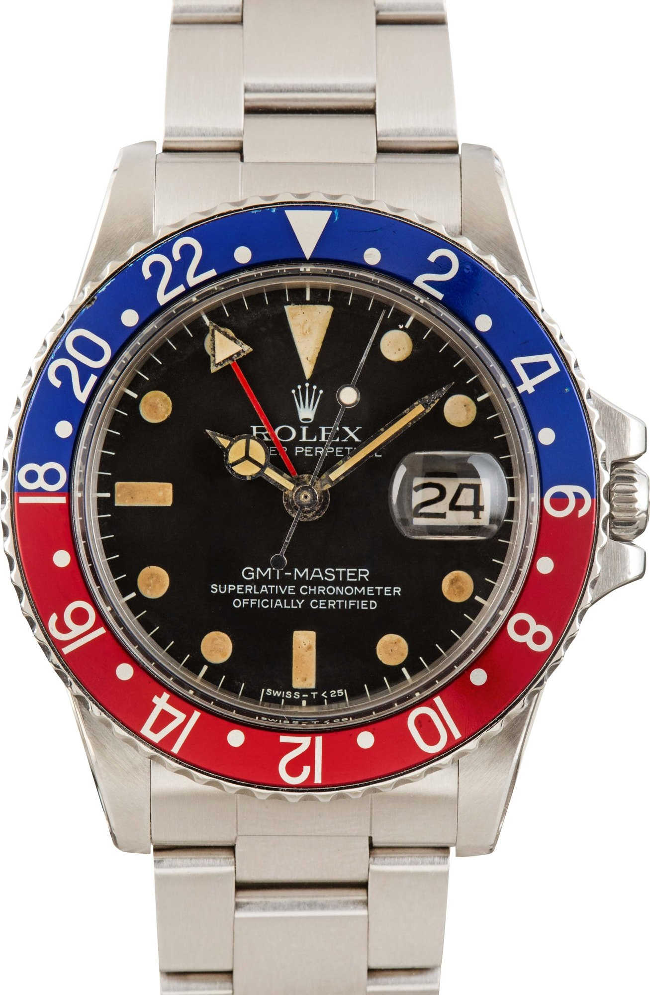Vintage Rolex GMT-Master ref 1675 Steel Oyster Pepsi
