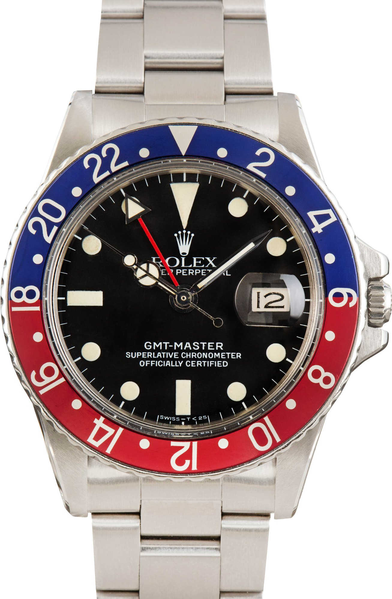 Vintage Rolex GMT-Master 1675 Steel Oyster Pepsi