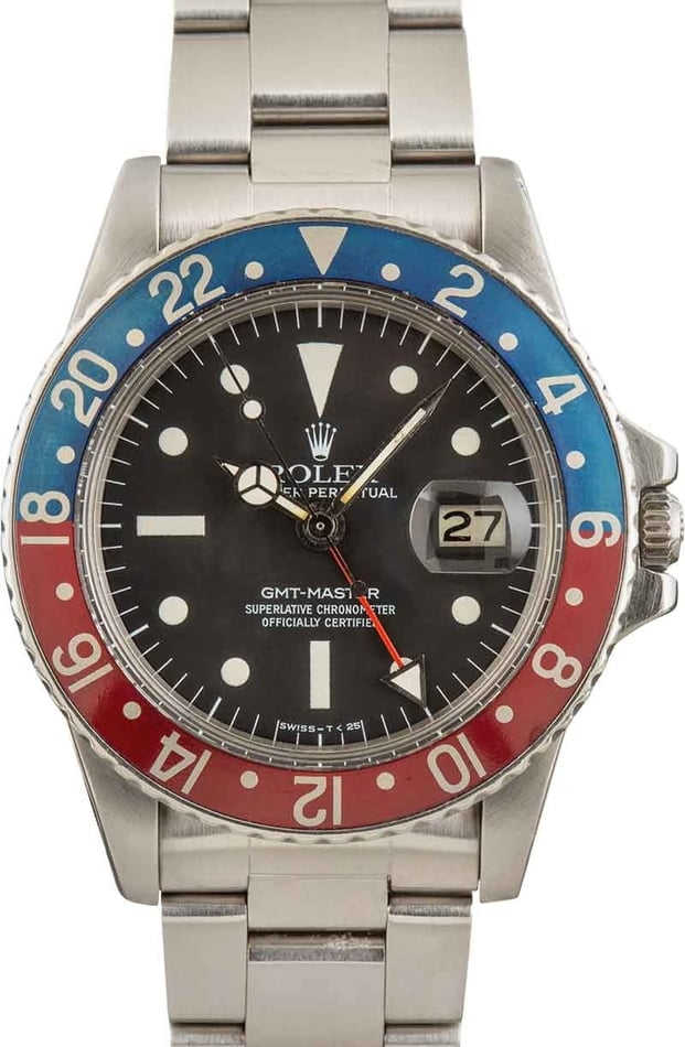 Vintage Rolex GMT-Master 1675 Blue & Red Pepsi