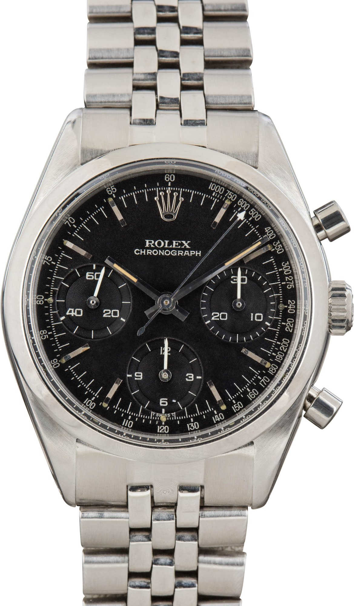 Vintage Rolex Chronograph Pre-Daytona Ref 6238 Black Dial