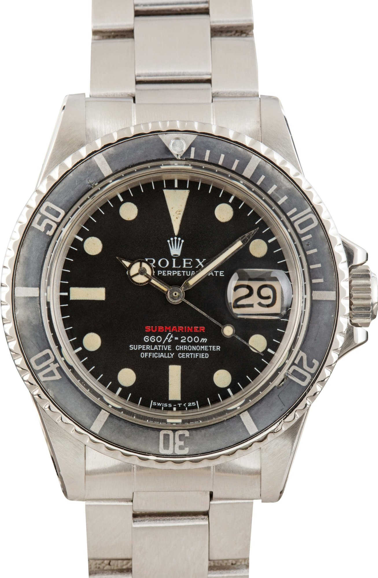 Vintage Rolex Red Writing Submariner 1680 Stainless Steel