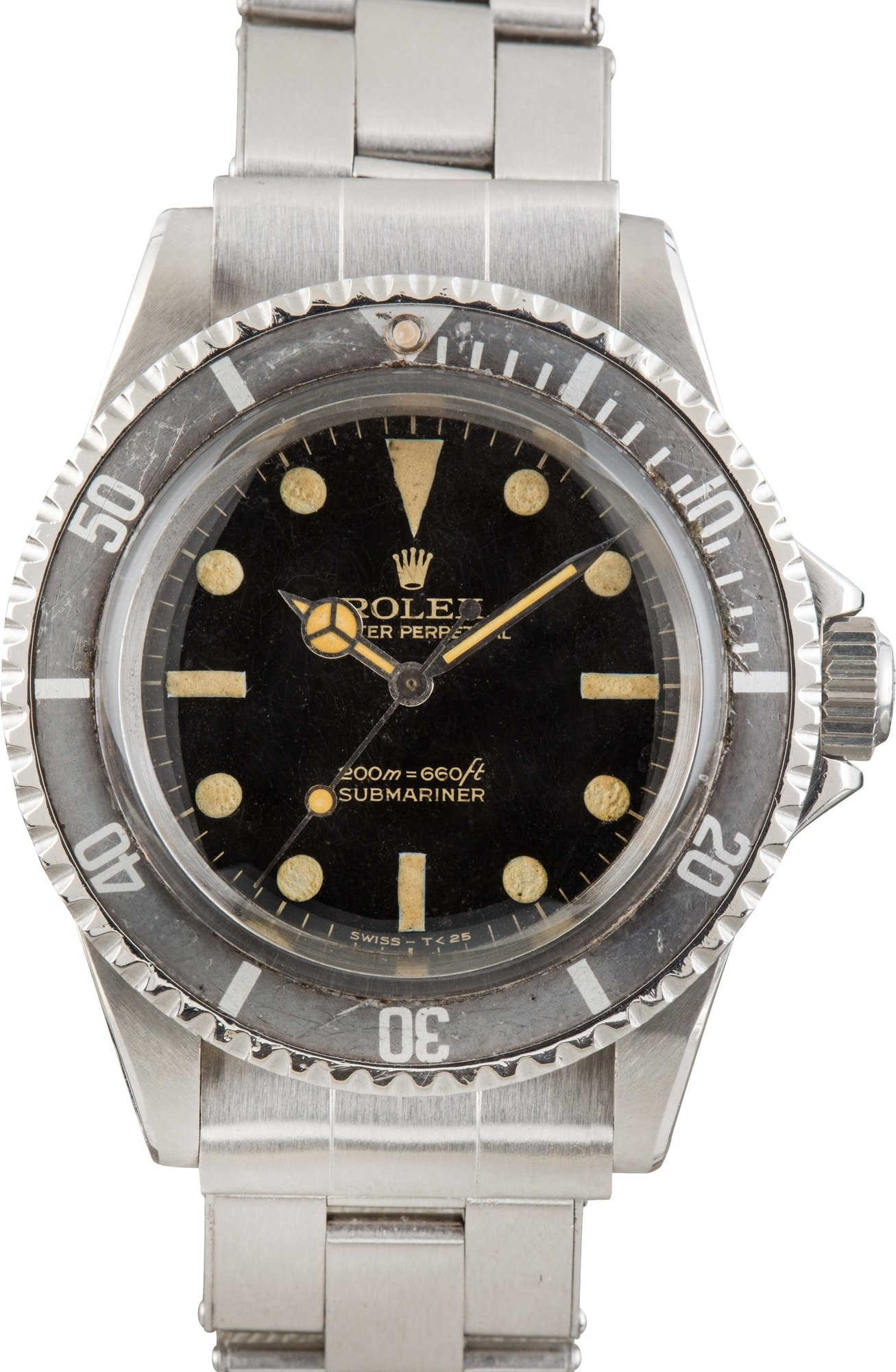 Vintage Rolex Submariner Ref 5513 Black Dial