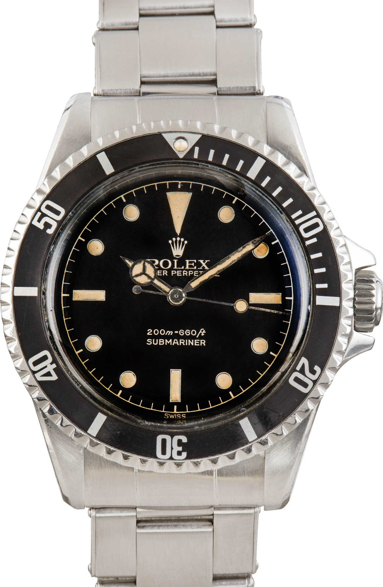 Vintage Rolex Submariner Ref 5512 Black Bezel