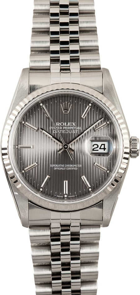 Rolex Men's Steel Tapestry Dial DateJust 16234