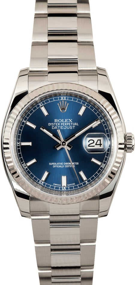 Rolex Datejust 116234 Blue Index
