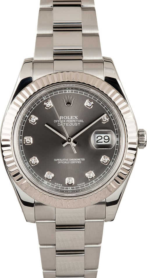 41MM Rolex Datejust II Diamond Dial 116334